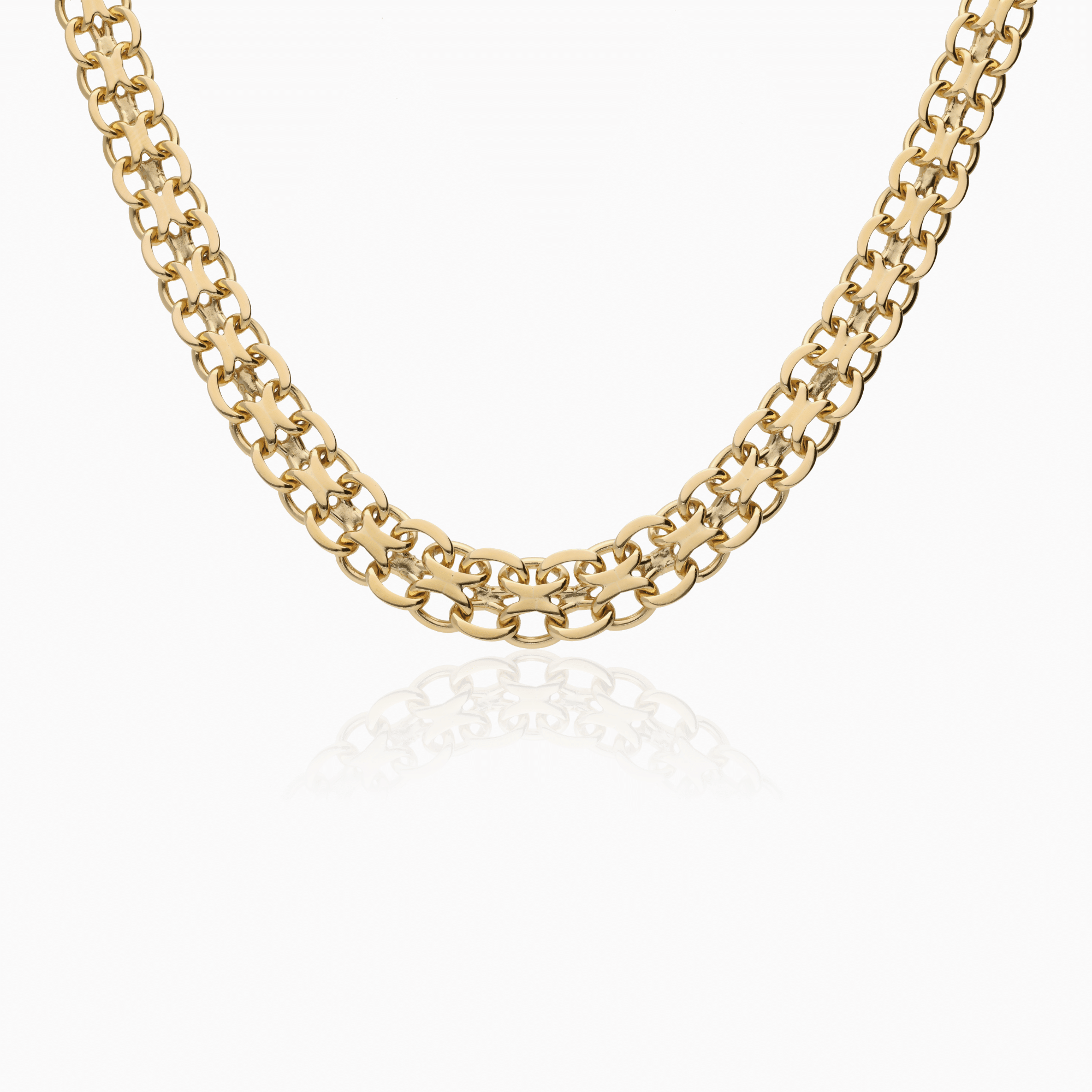 X-link necklace 44.82g 18K gold