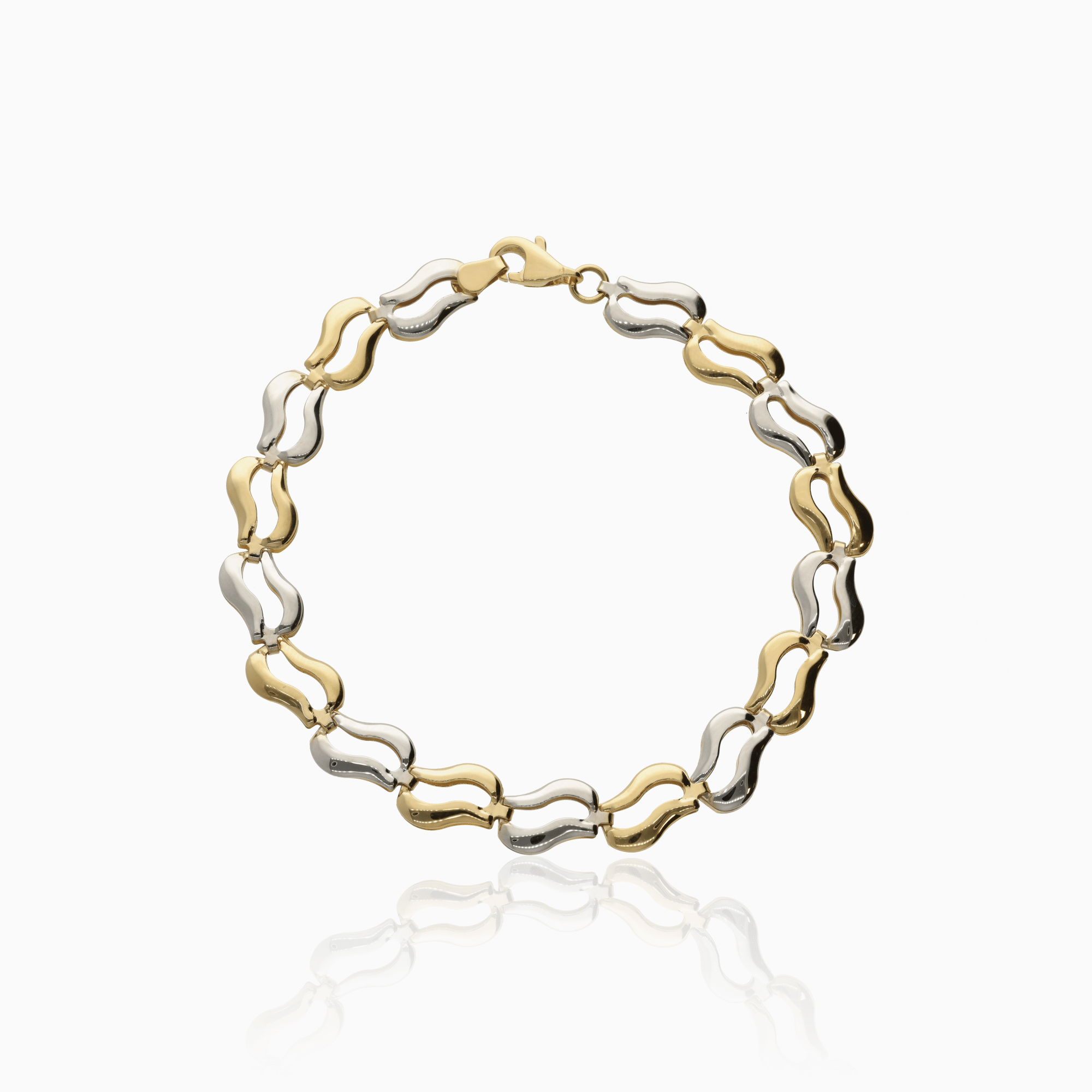 Fantasy bracelet 6.86g 18K yellow/white gold