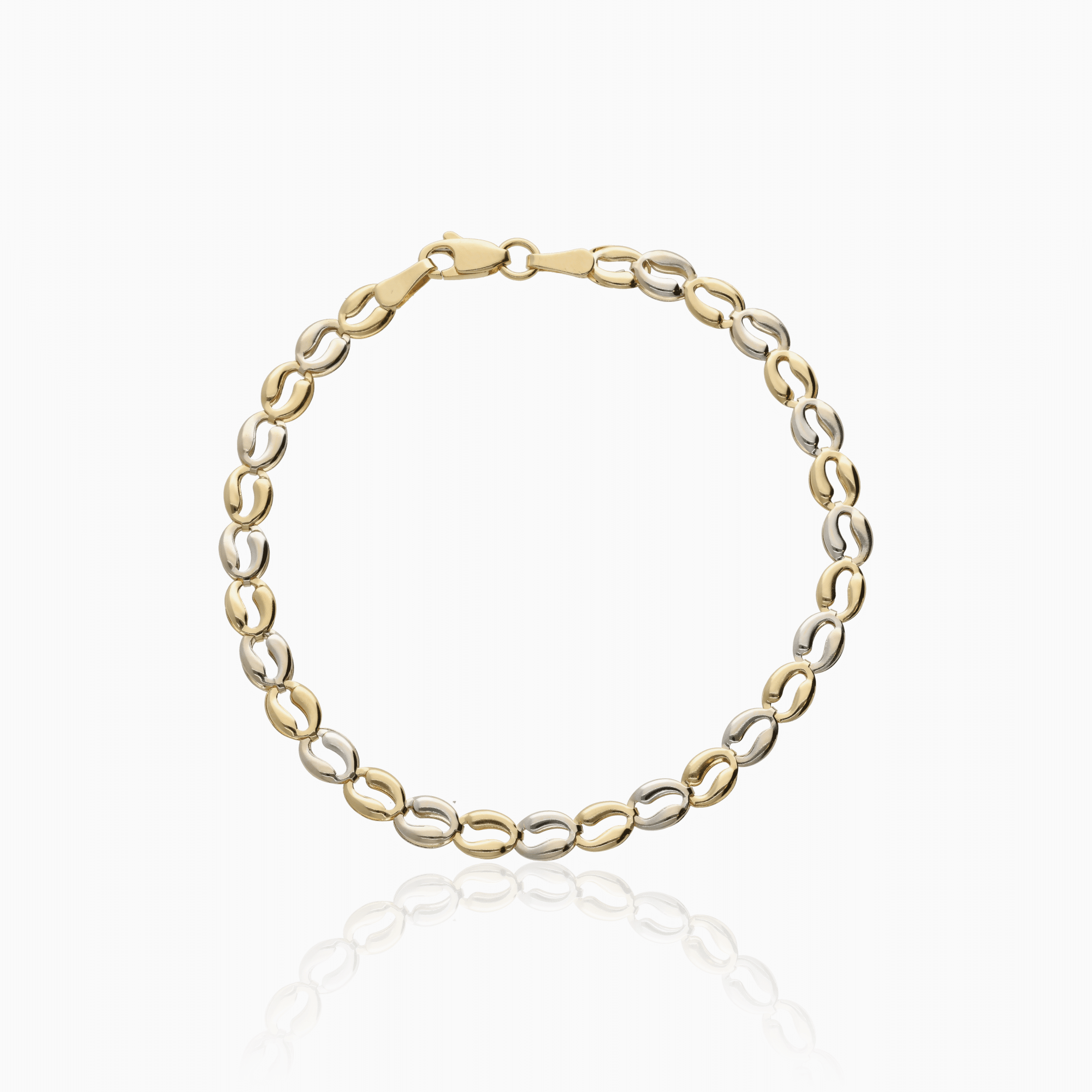 Fantasy link 3.62g 18K white/yellow gold