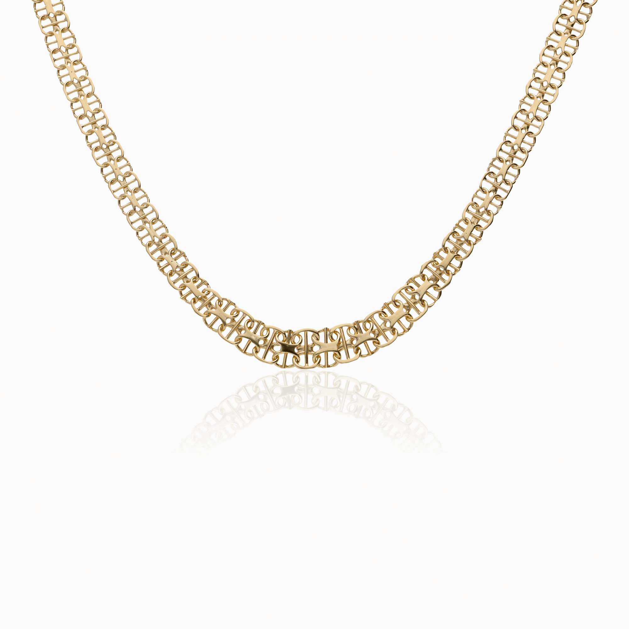 X-link necklace with bar 15.82g 18K gold