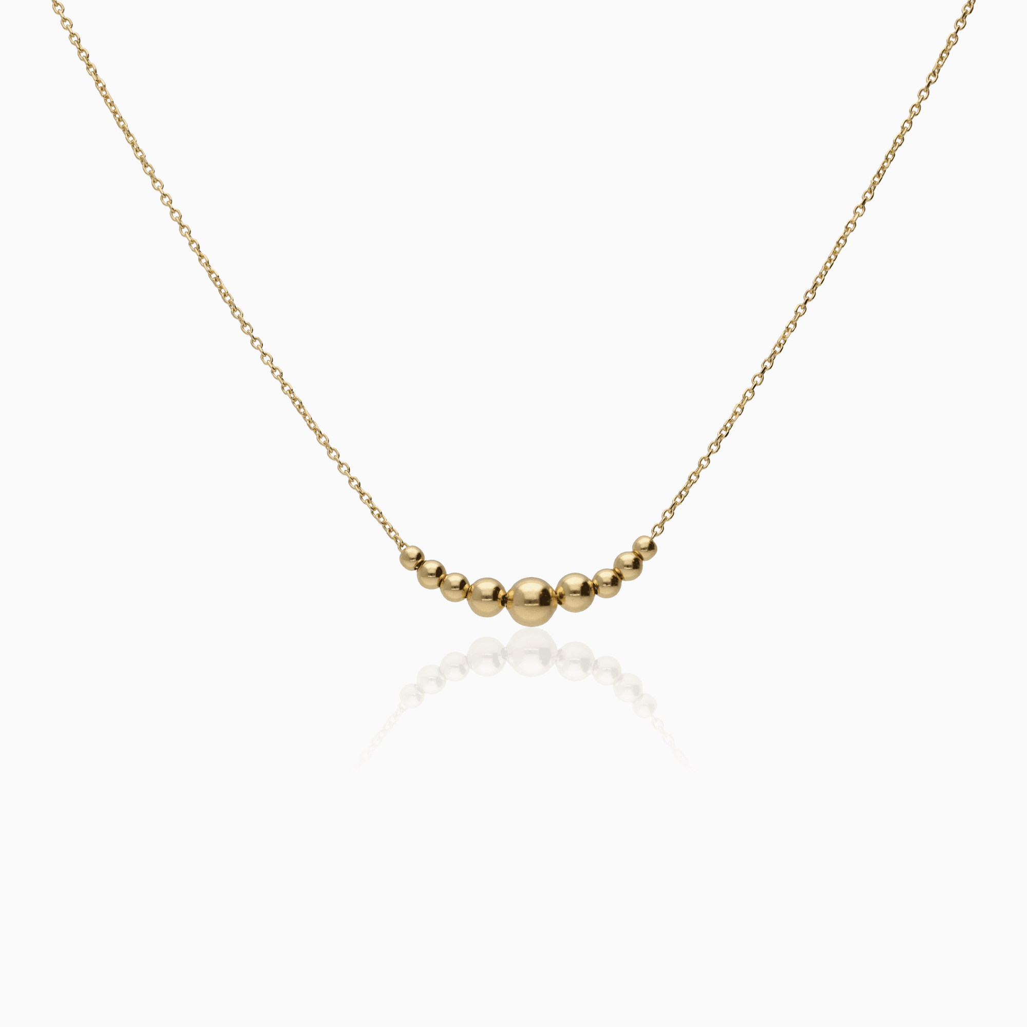 Gold necklace with ball pendant 3.35g 18K
