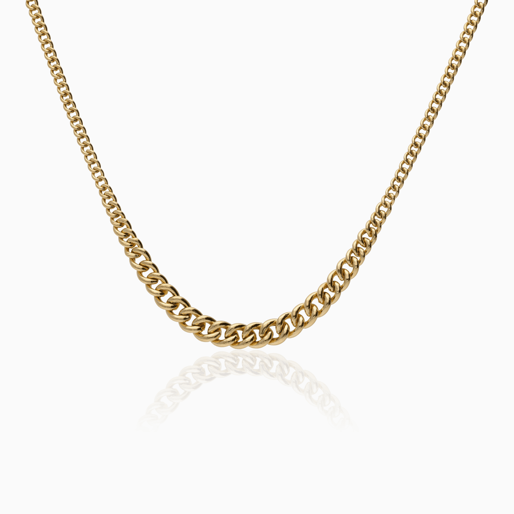 Graduated curb chain 6.60g 18K gold