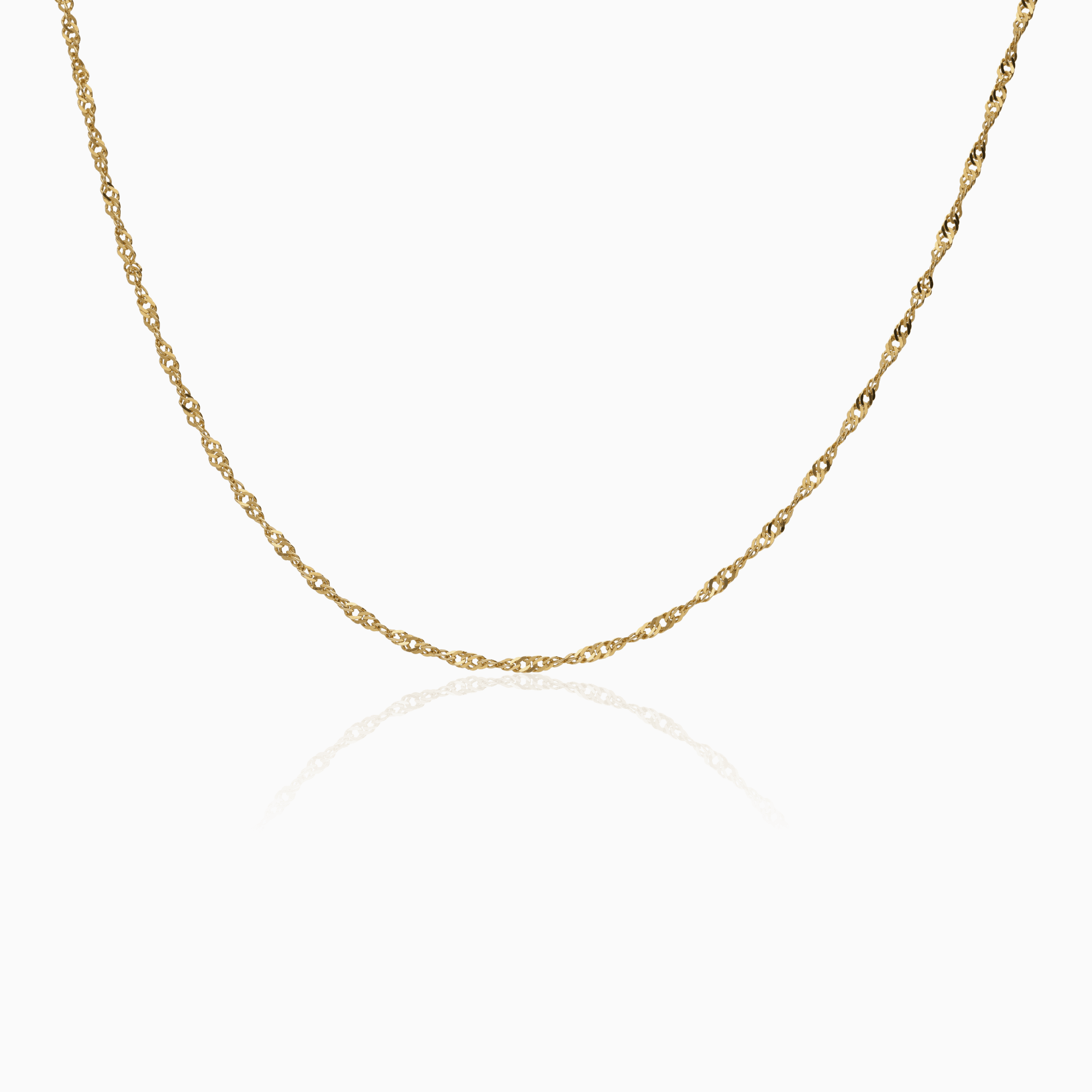 Singapore necklace 2.96g 18K gold