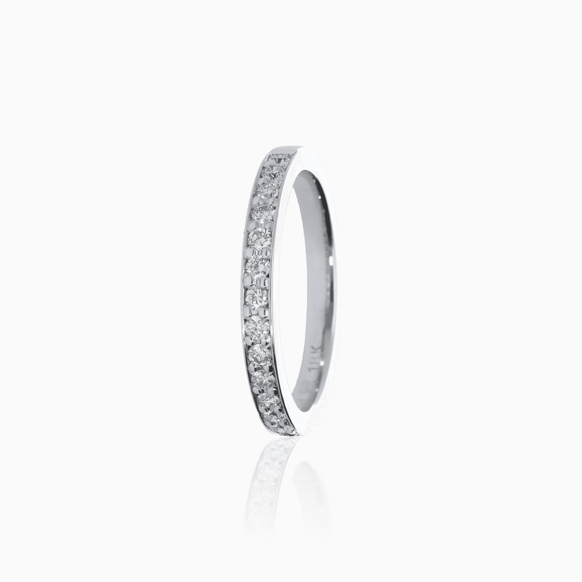 Half-eternity ring 0.28ct 18K white gold