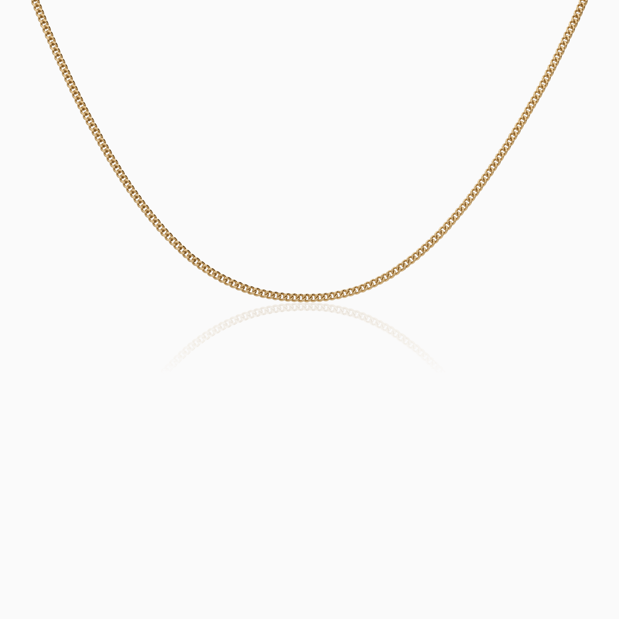 Curb chain necklace 3.70g 18K gold