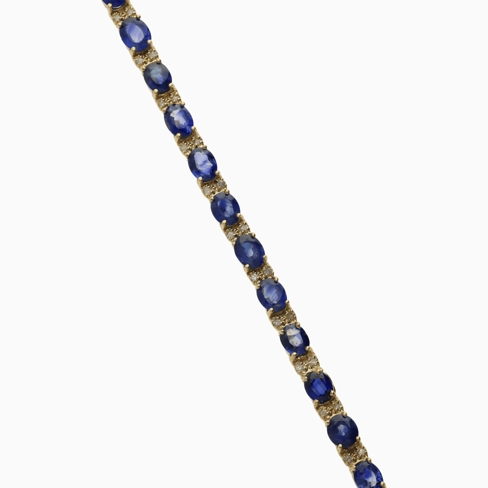 Guldarmband med safirer/diamater 13,4g 14K