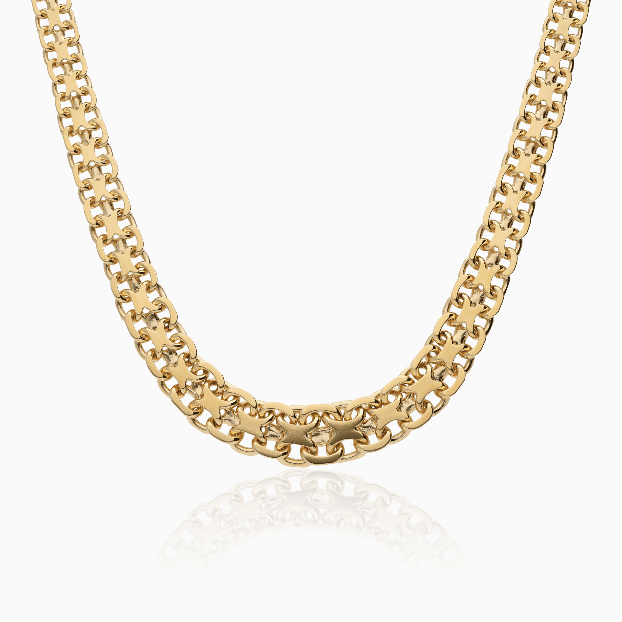 Necklace X-link 45.12g 18K gold