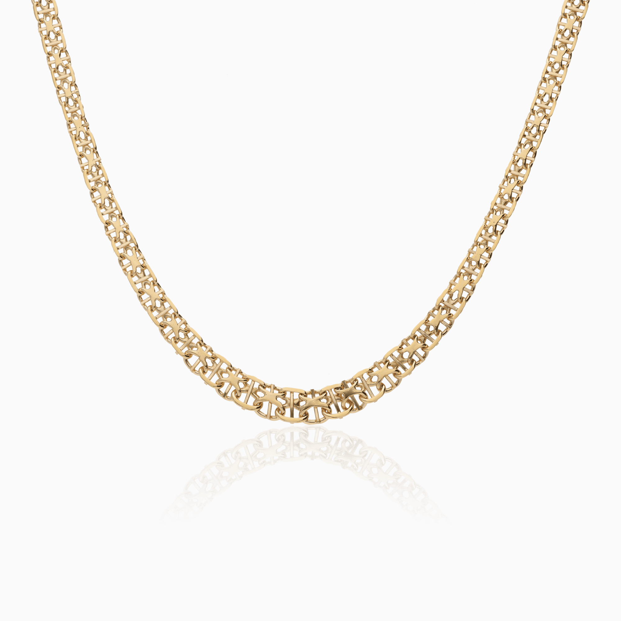 X-link necklace with bar 23.92g 18K gold