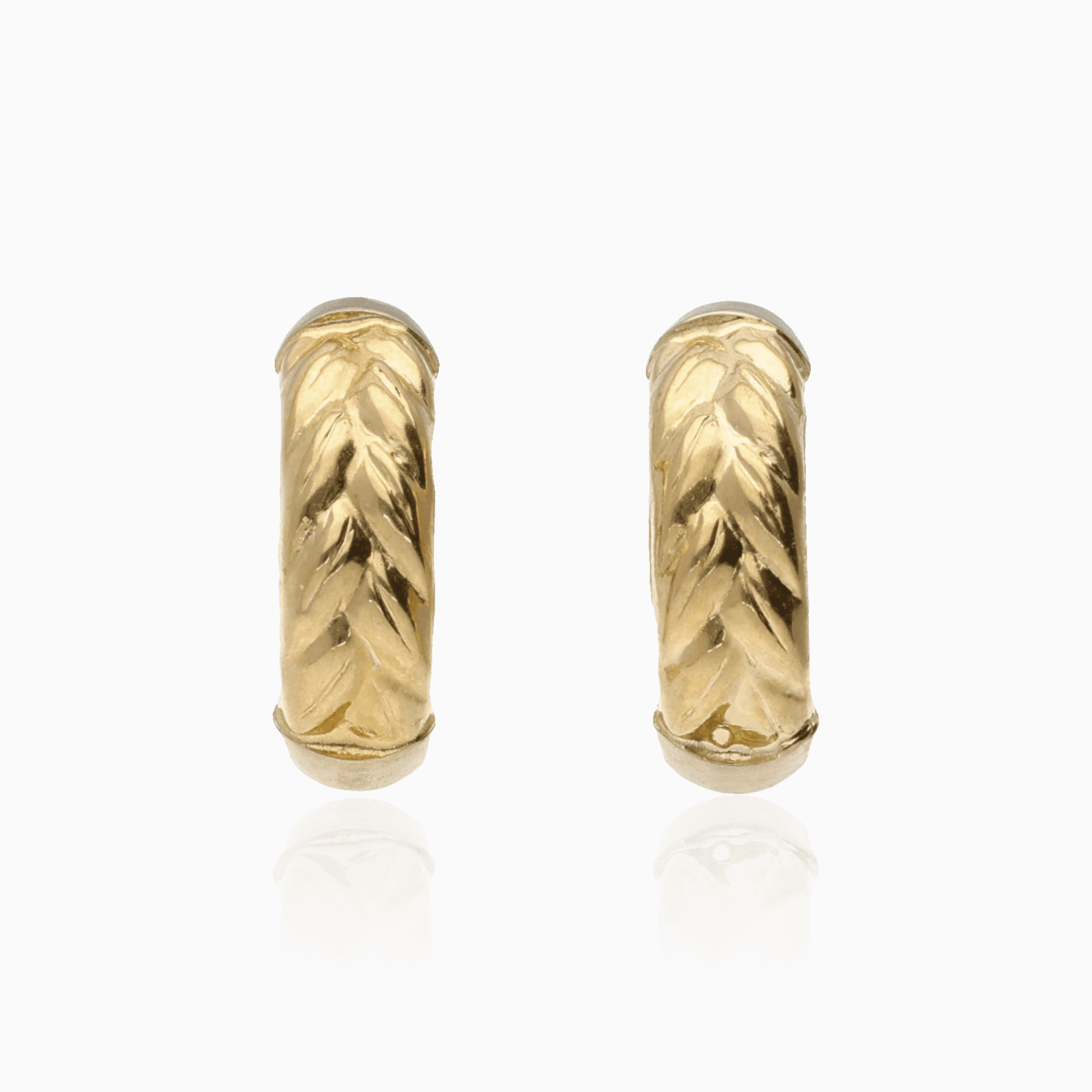 Gold earrings 0.95g 18K yellow/white gold