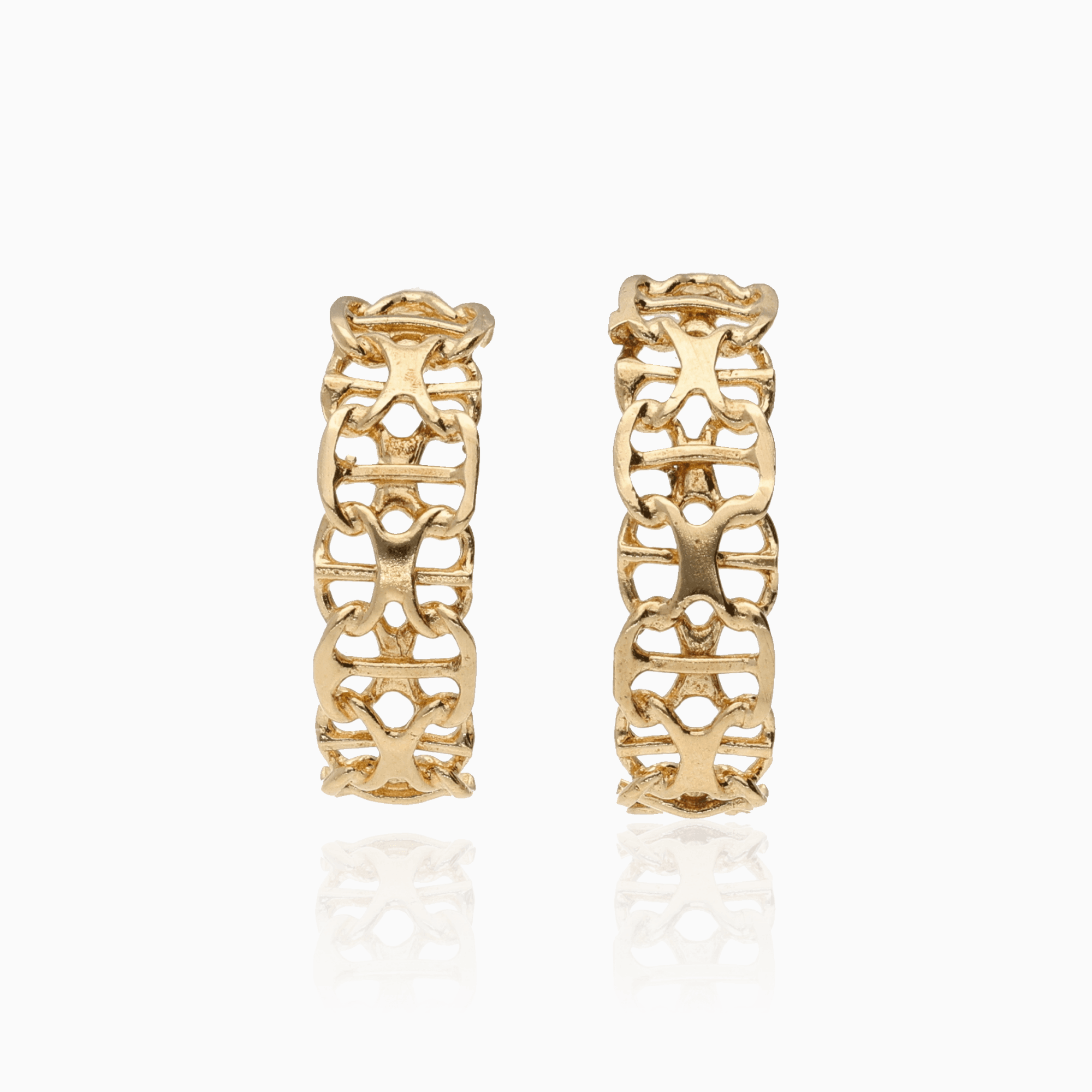 X-link earrings 2.2g 18K gold