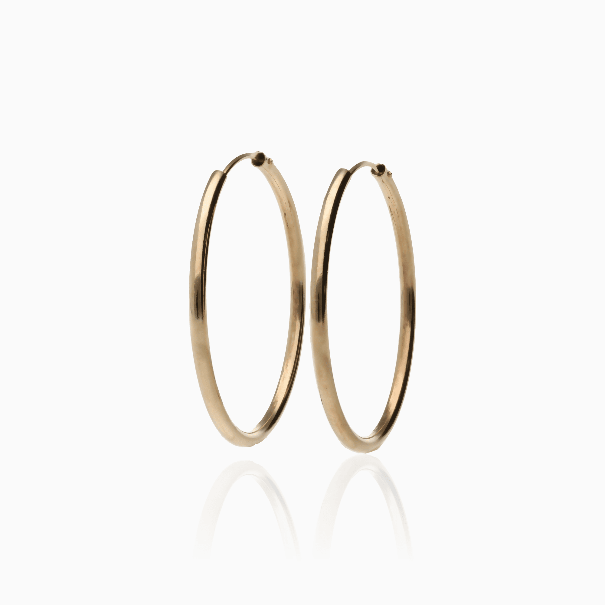 Gold hoop earrings 1.35g 18K