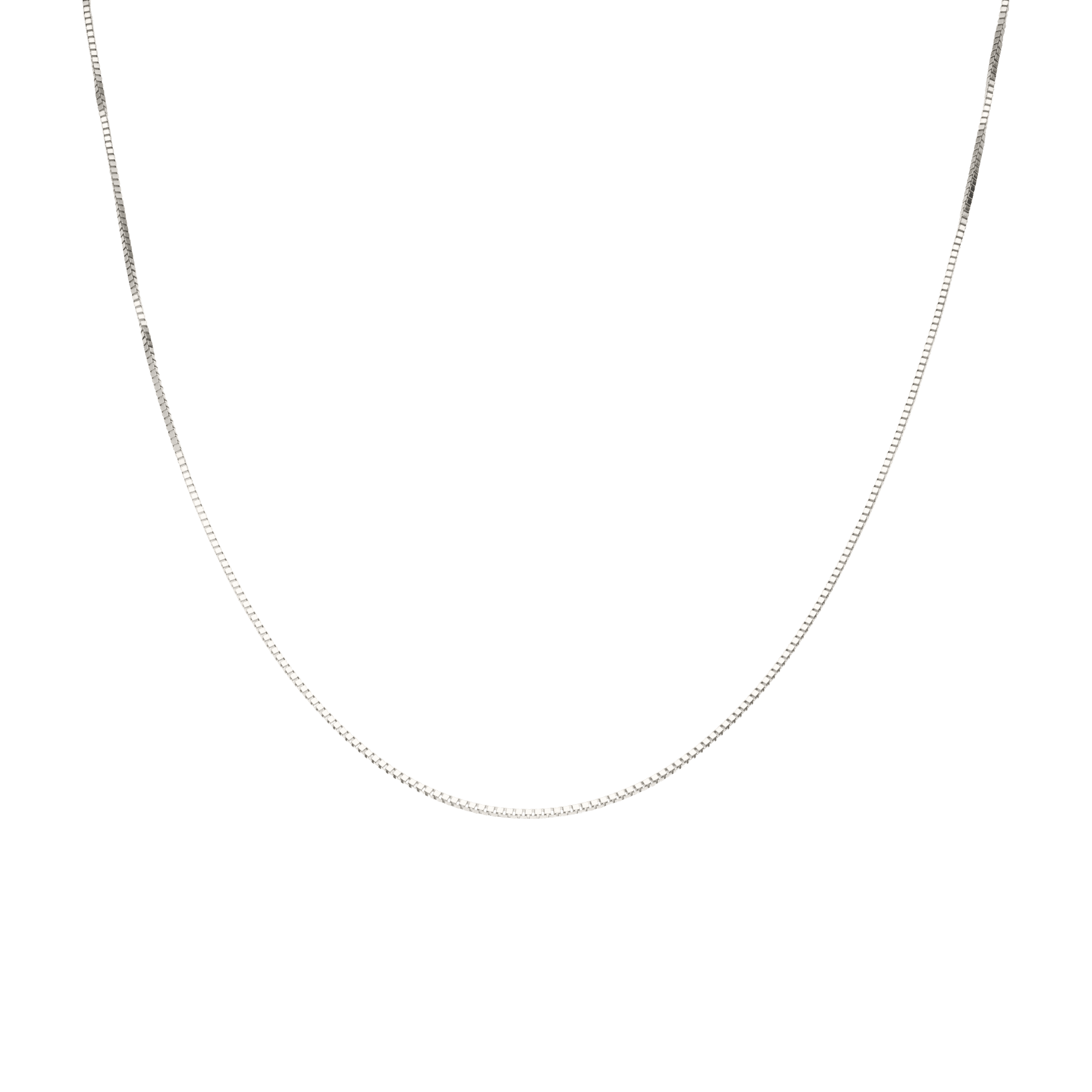 Box Chain 45cm 18K white gold