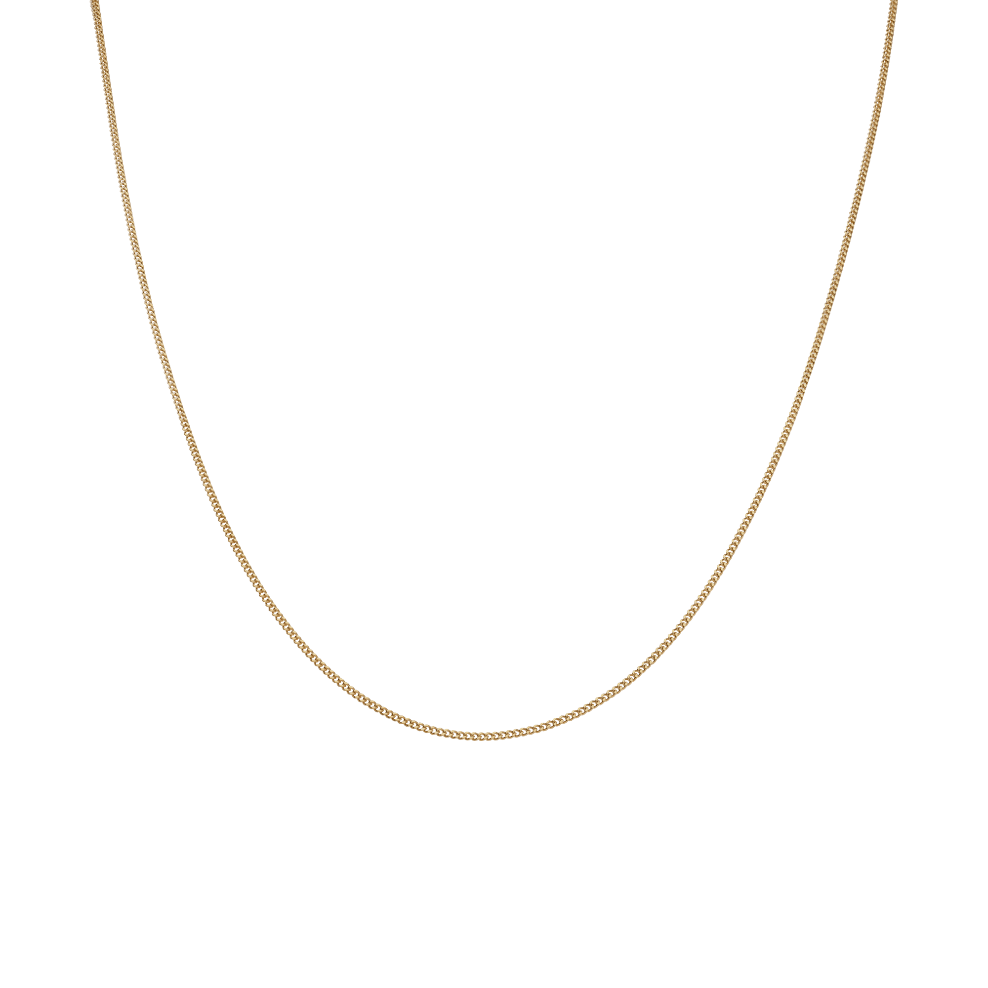 Curb Chain 42cm 18K Gold