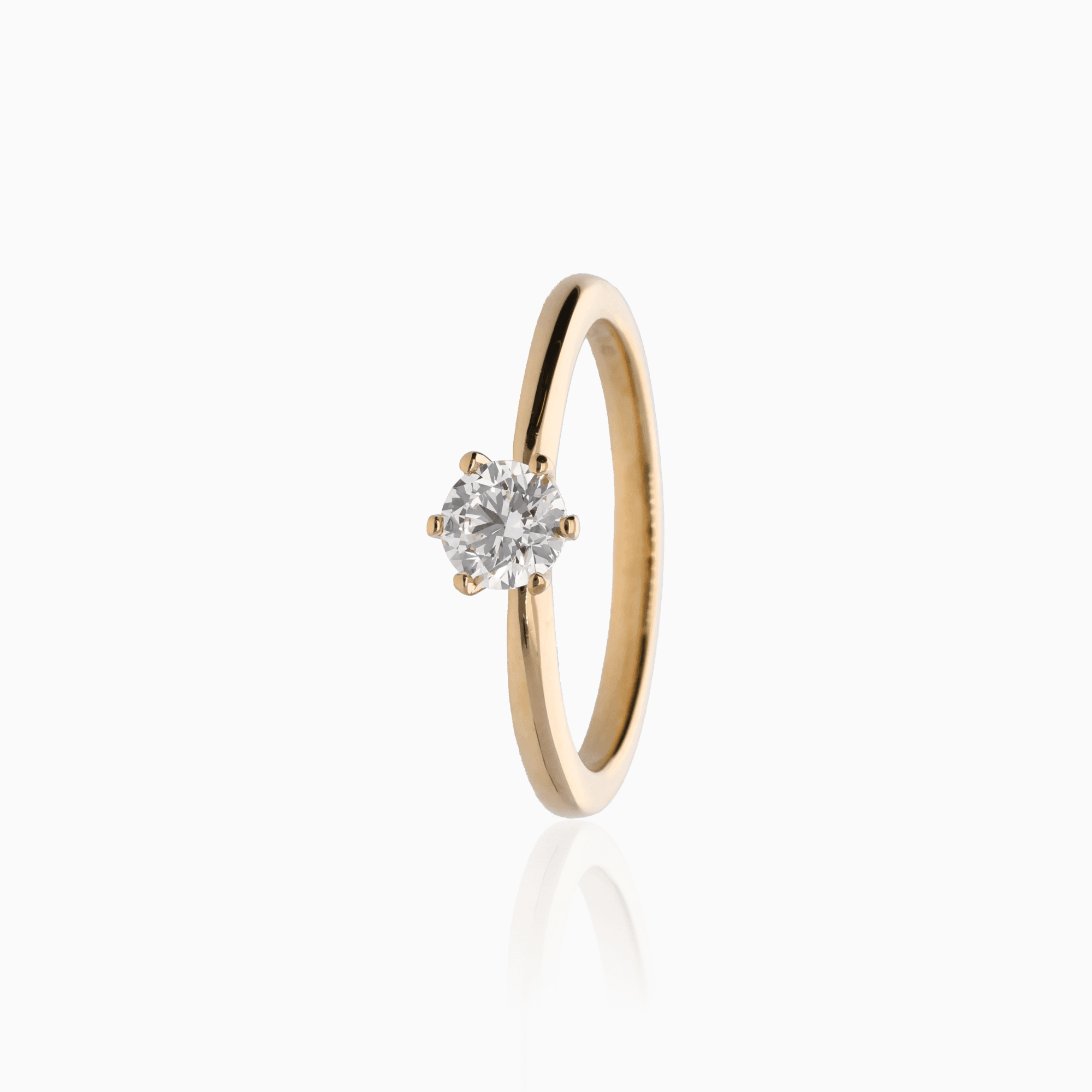 Solitaire ring 0.40ct 18K gold