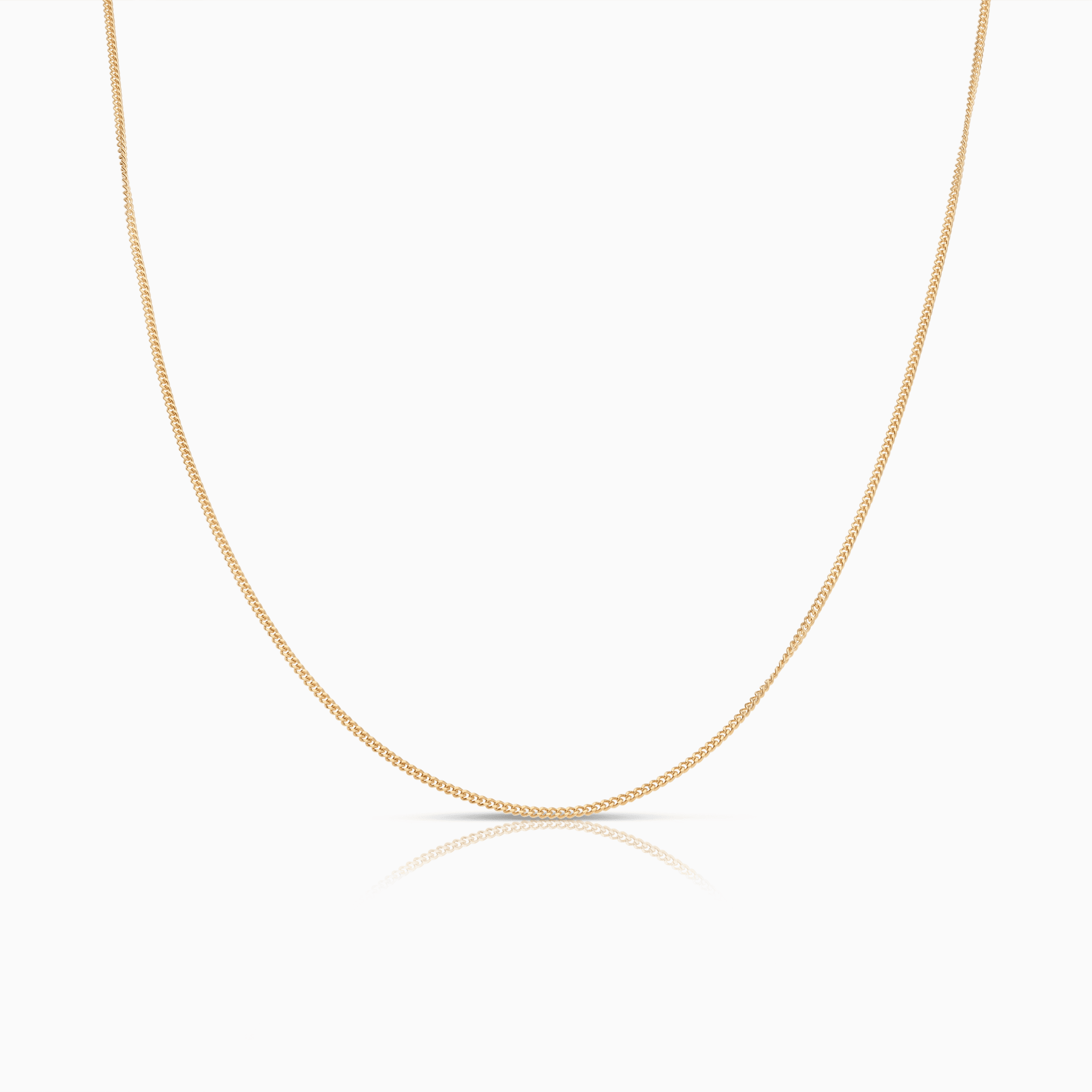 Curb Chain 38cm 18K Gold