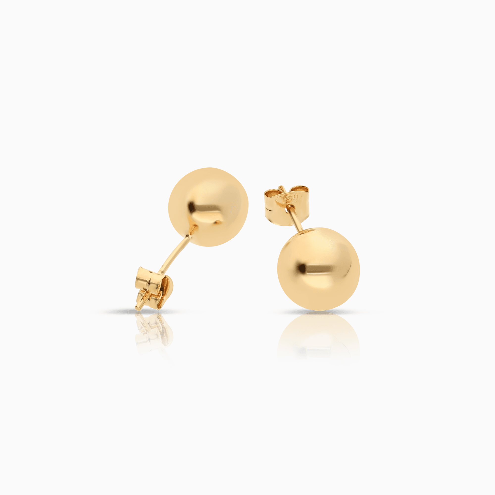 Earrings with beads 1.0g 18K gold