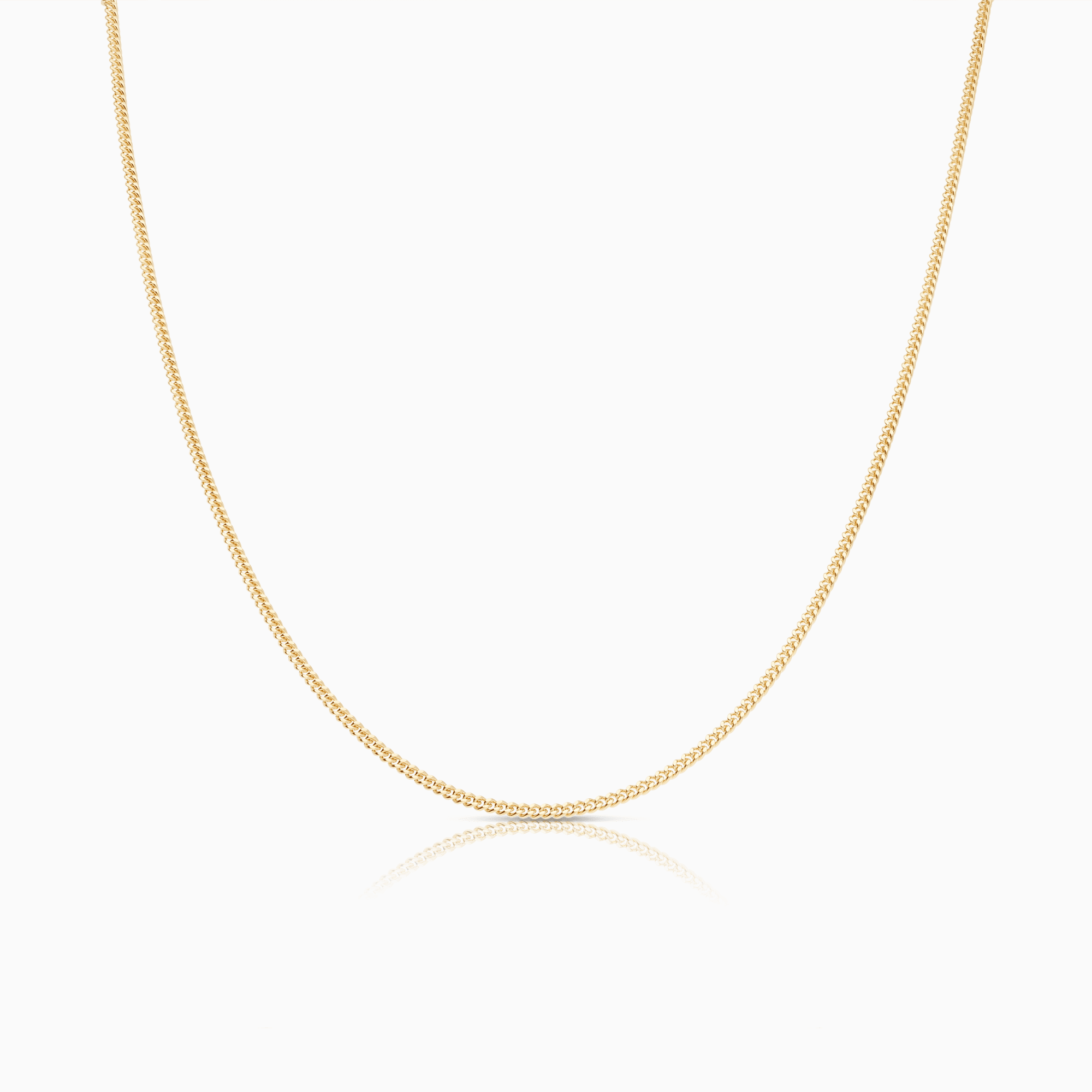 Curb chain 45cm 18K gold