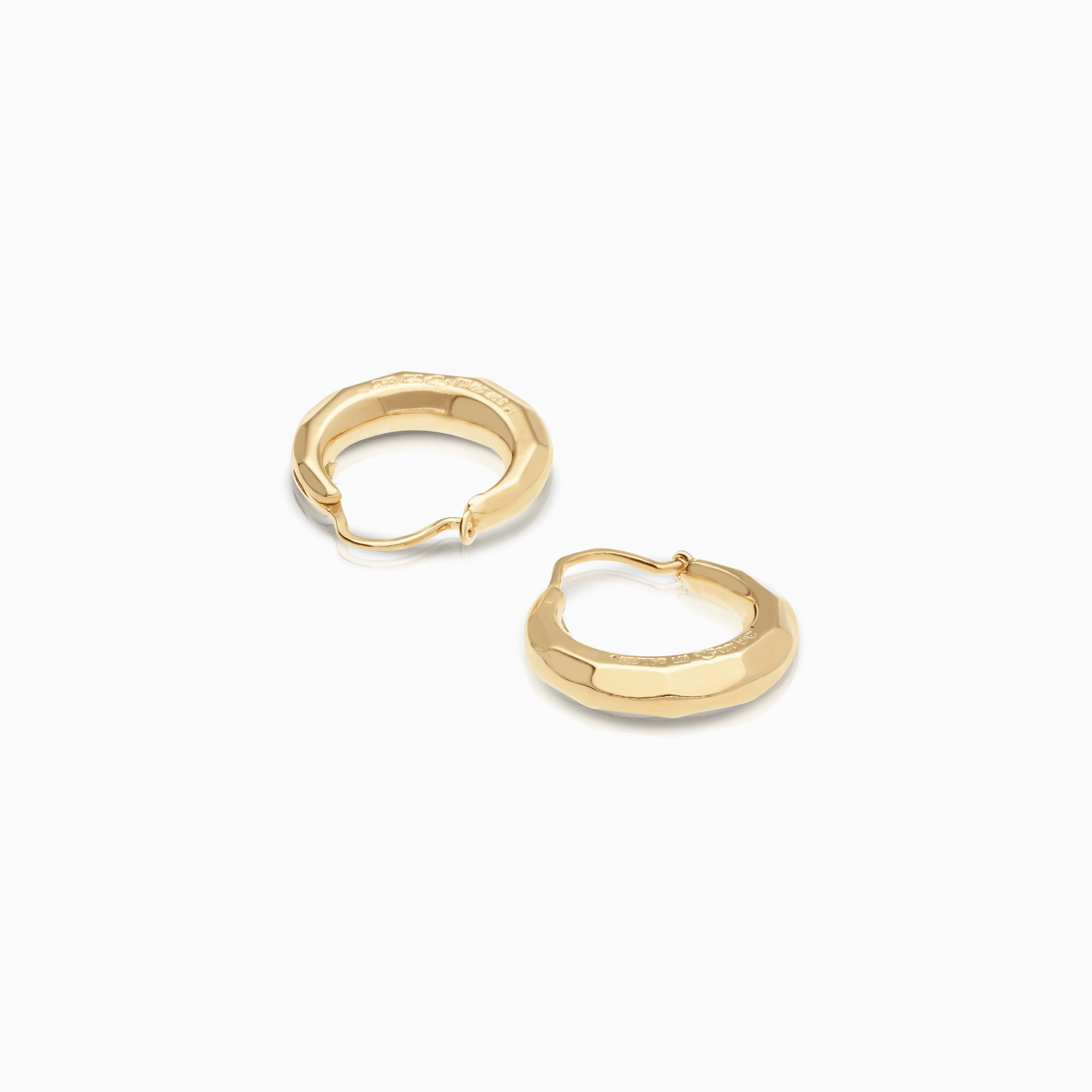 Gold hoop earrings 2.22g 18K gold