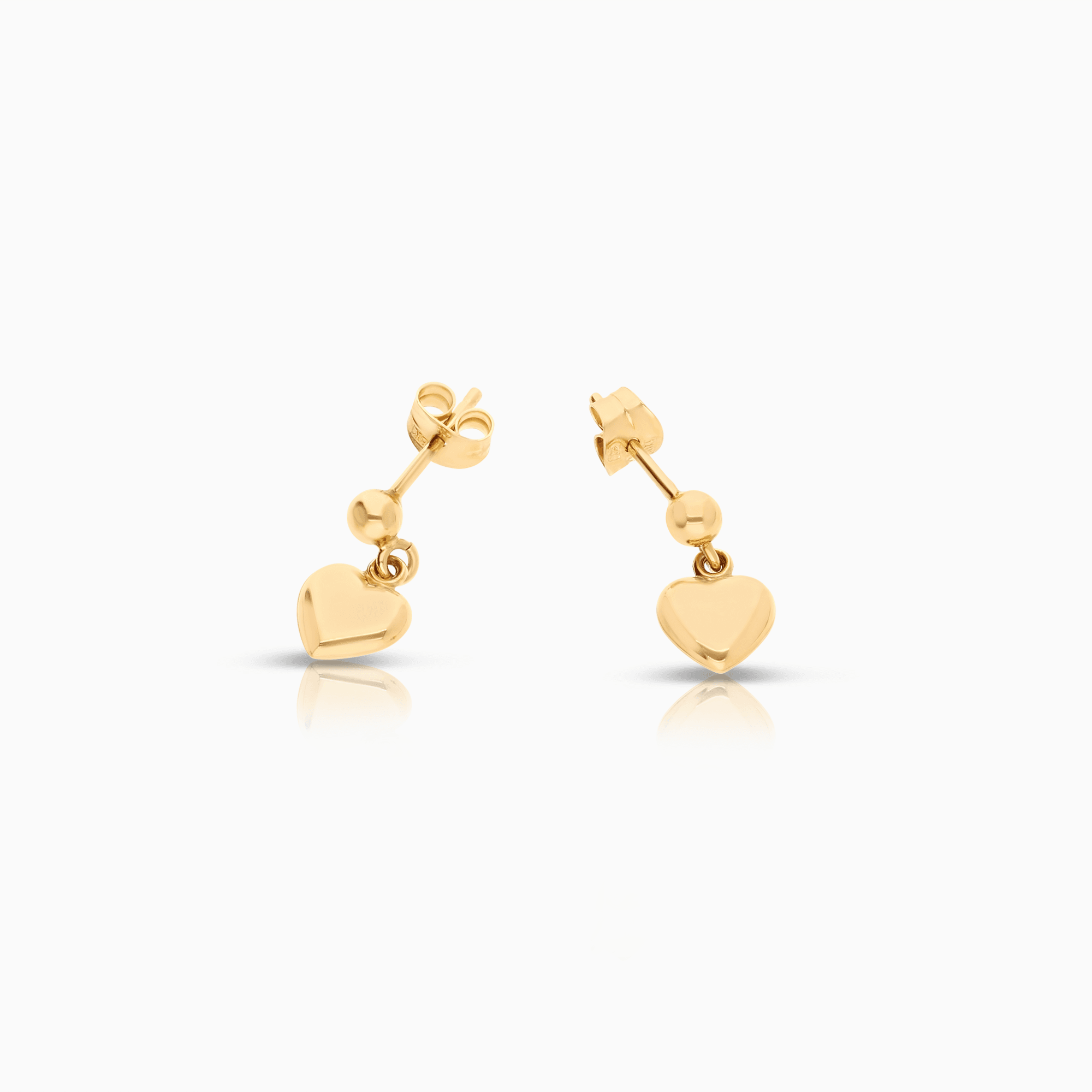Gold earrings hearts 0.92g 18K gold