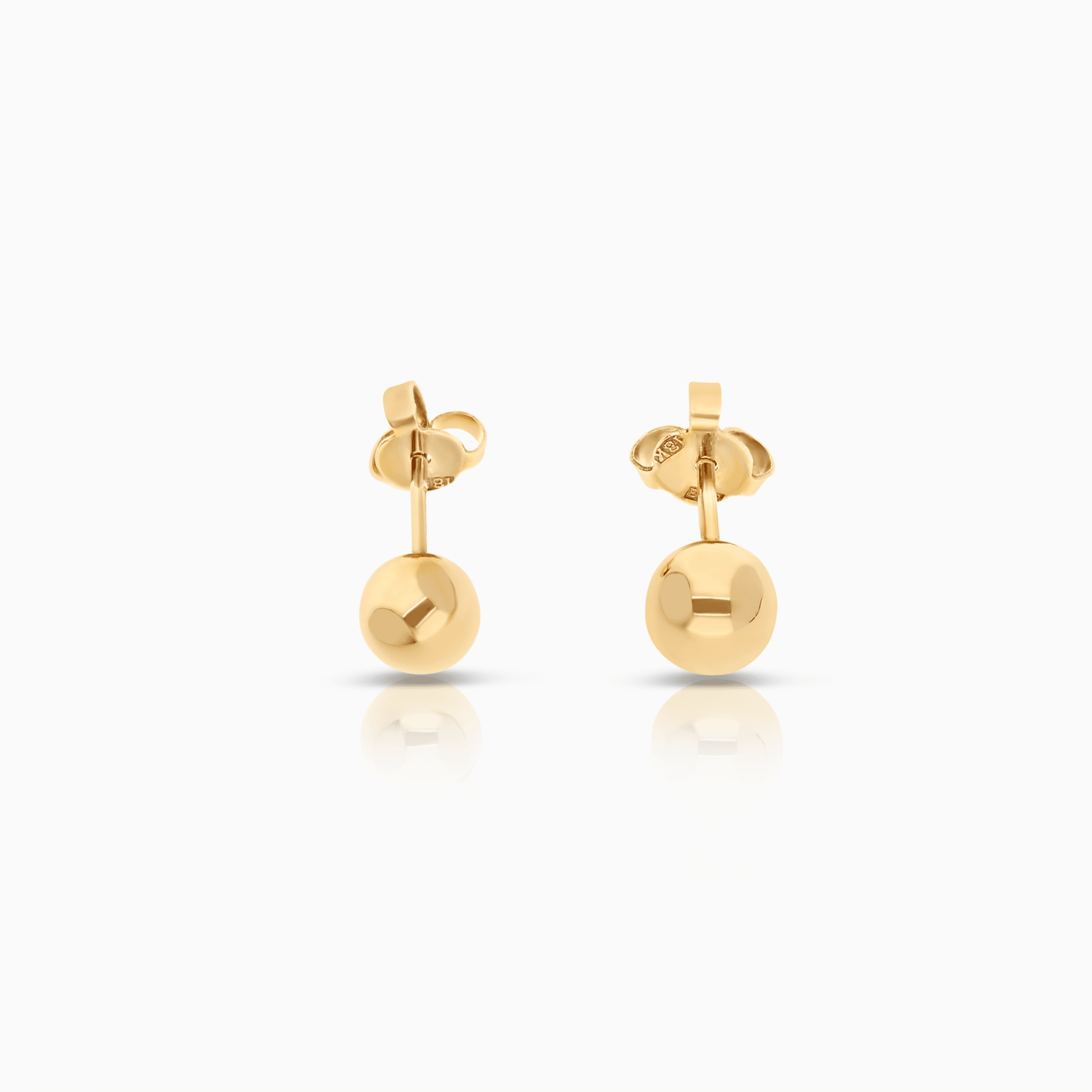 Gold ball earrings 0.92g 18K gold