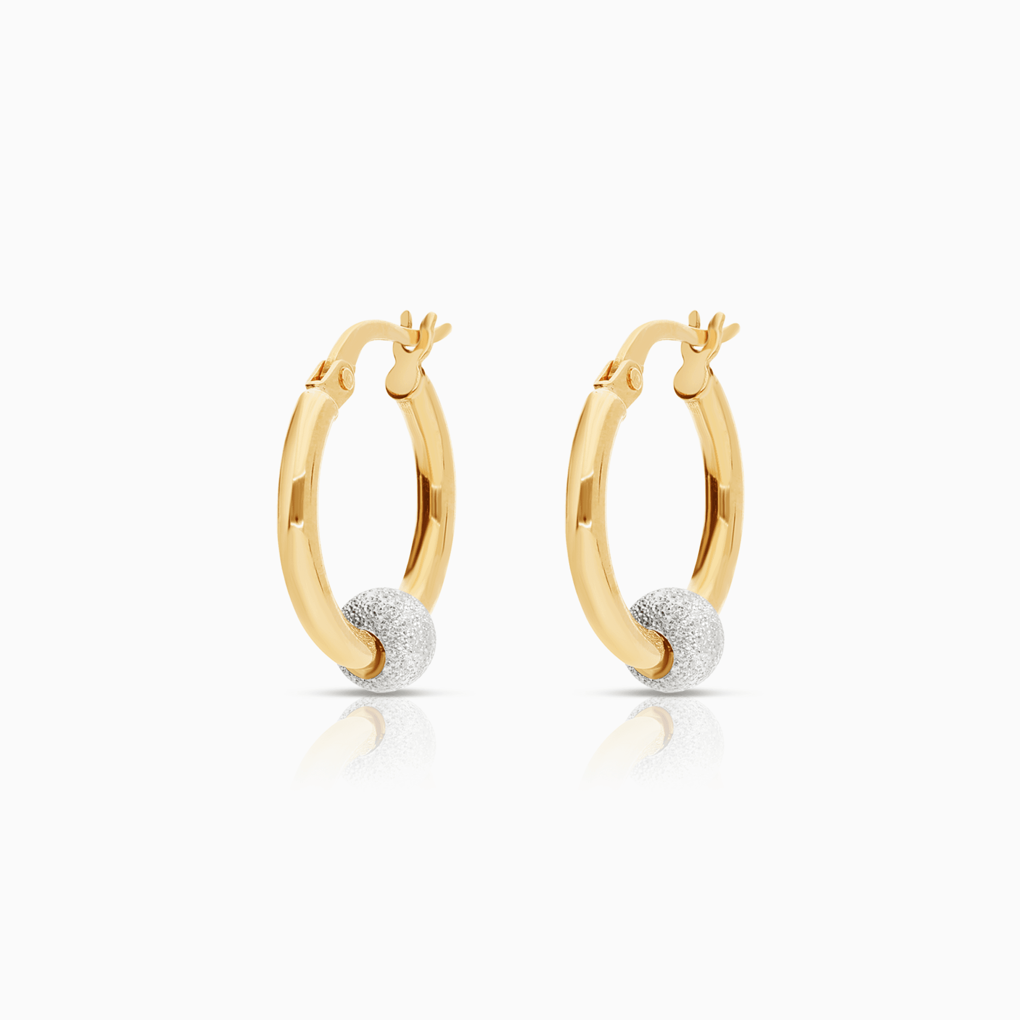 Gold hoop earrings 1.15g 18K gold