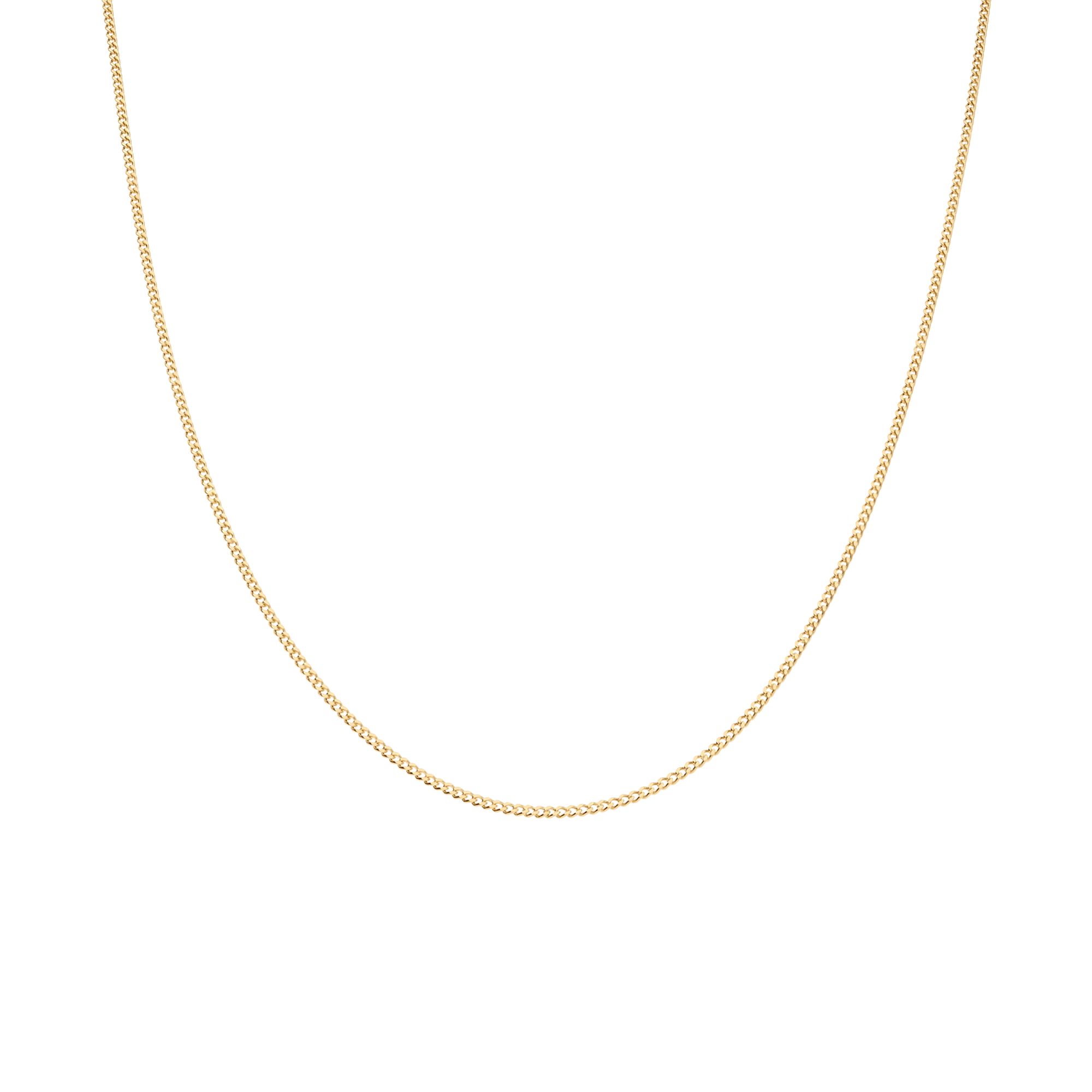 Curb Chain 43cm 18K Gold