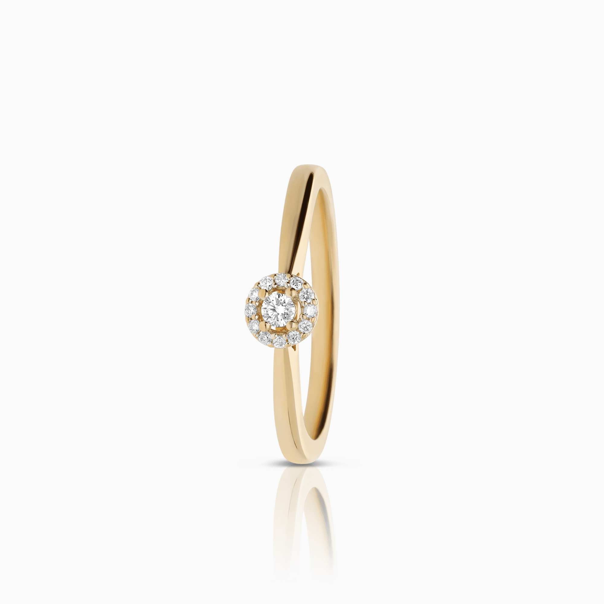 Haloring 0,11ct 18K guld