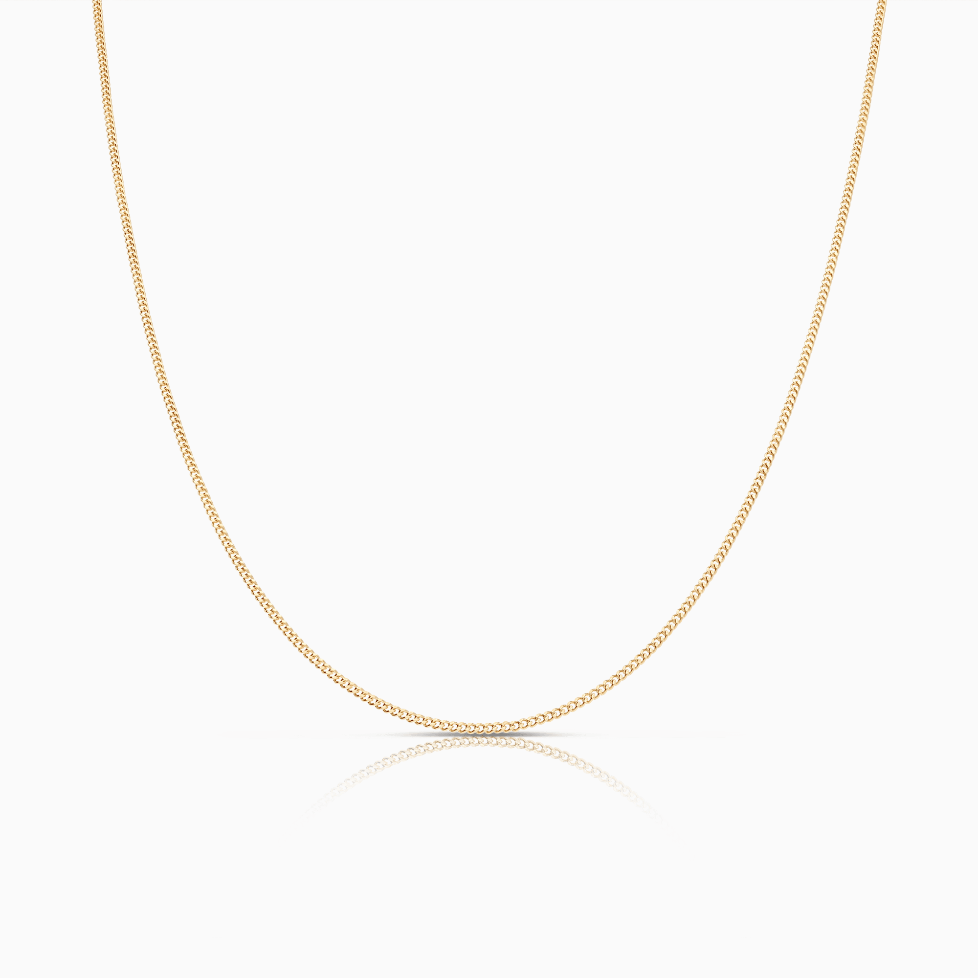 Curb Chain 42cm 18K Gold
