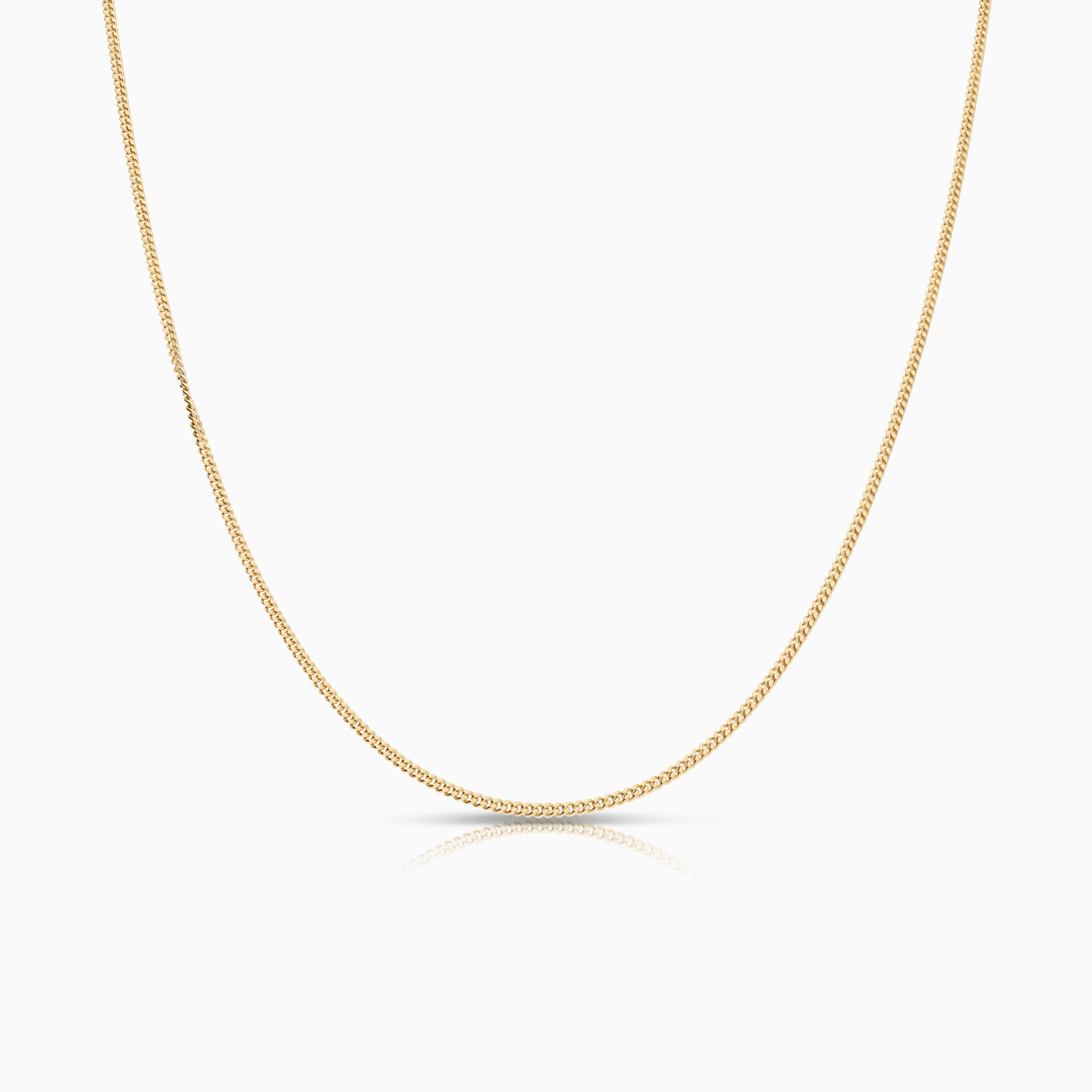 Curb Chain 55cm 18K Gold