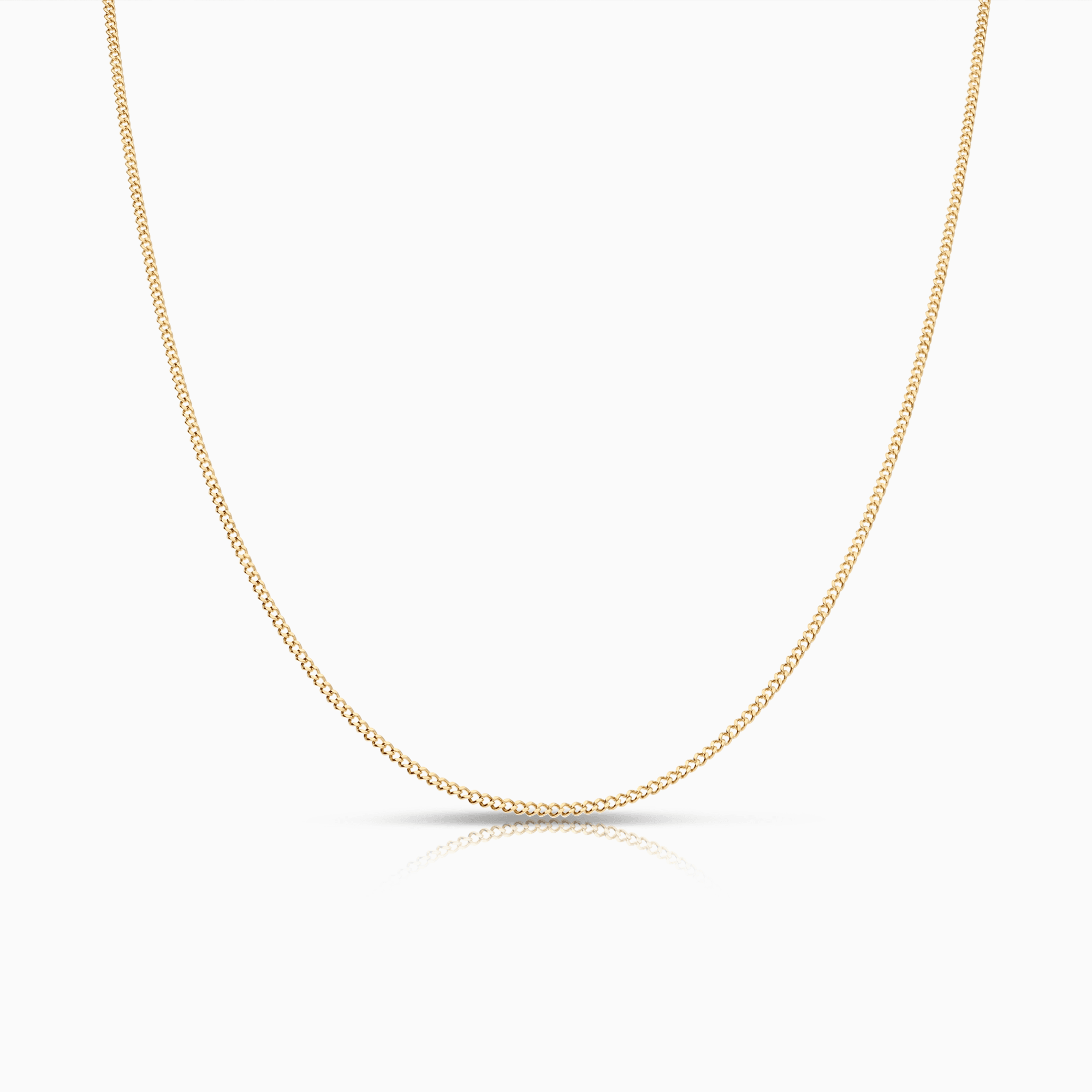 Curb Chain 43cm 18K Gold