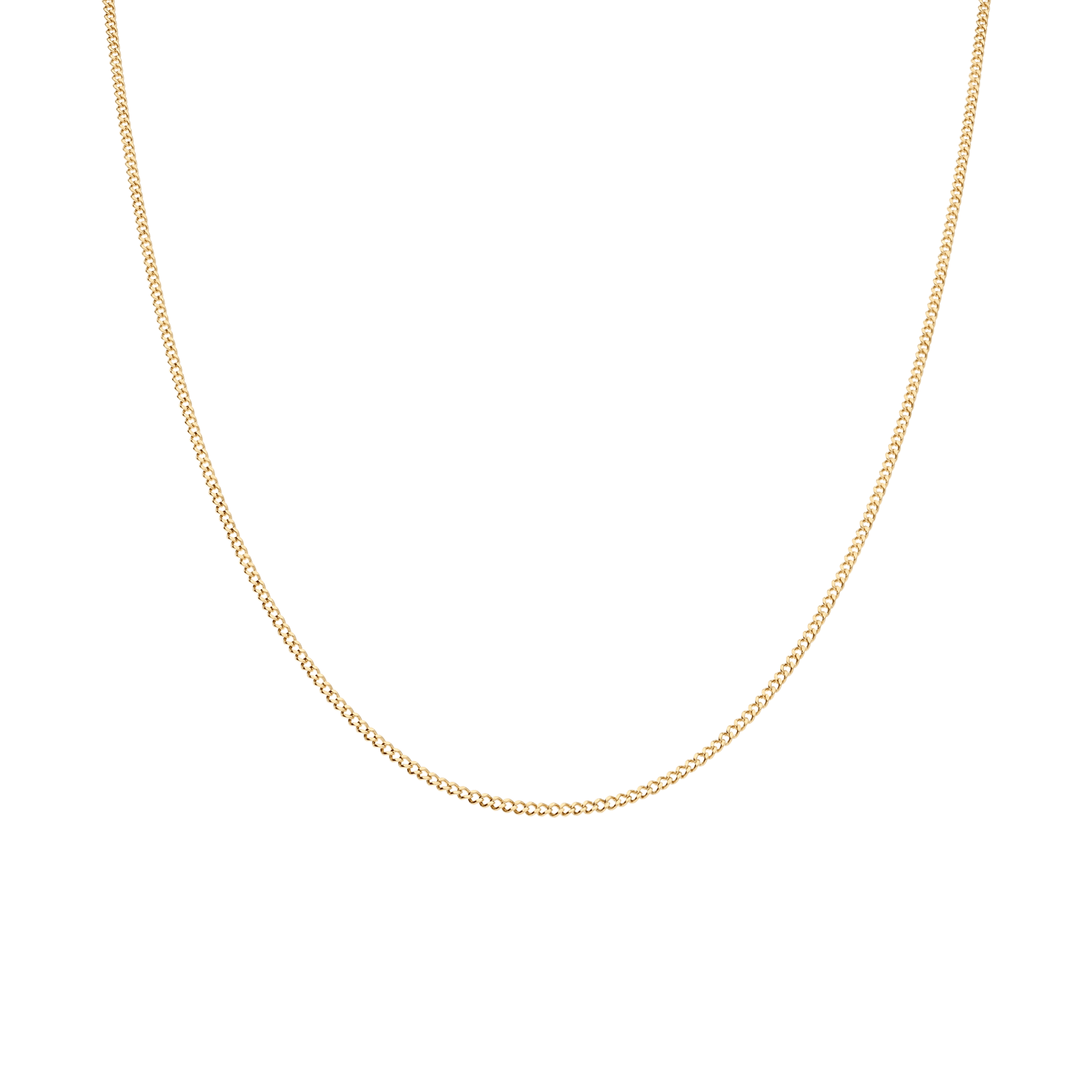 Curb Chain 43cm 18K Gold