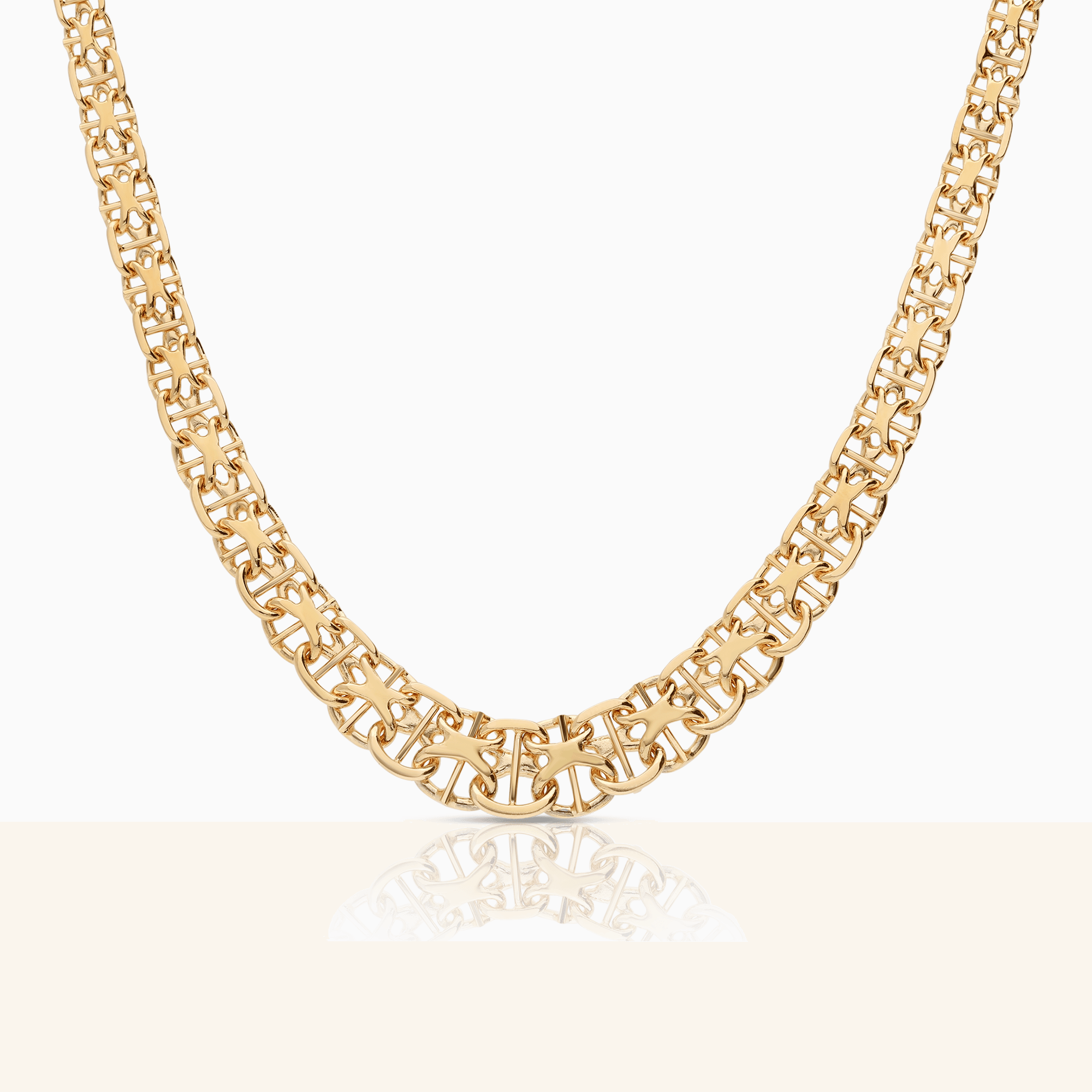 Halsband x-länk med stav 25,40g 18K guld