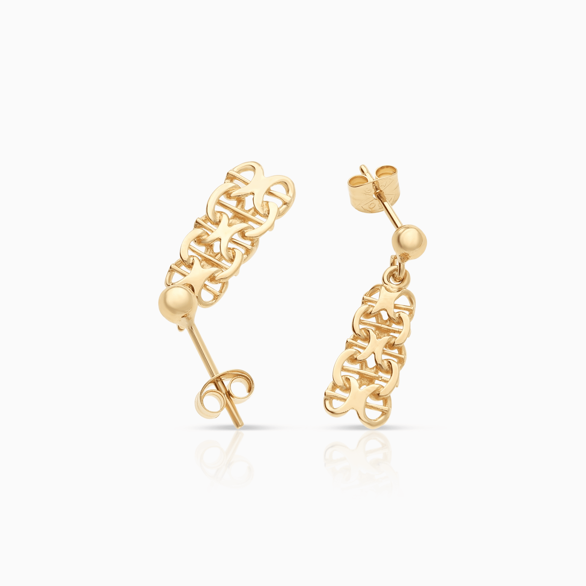 X-link earrings 1.85g 18K gold