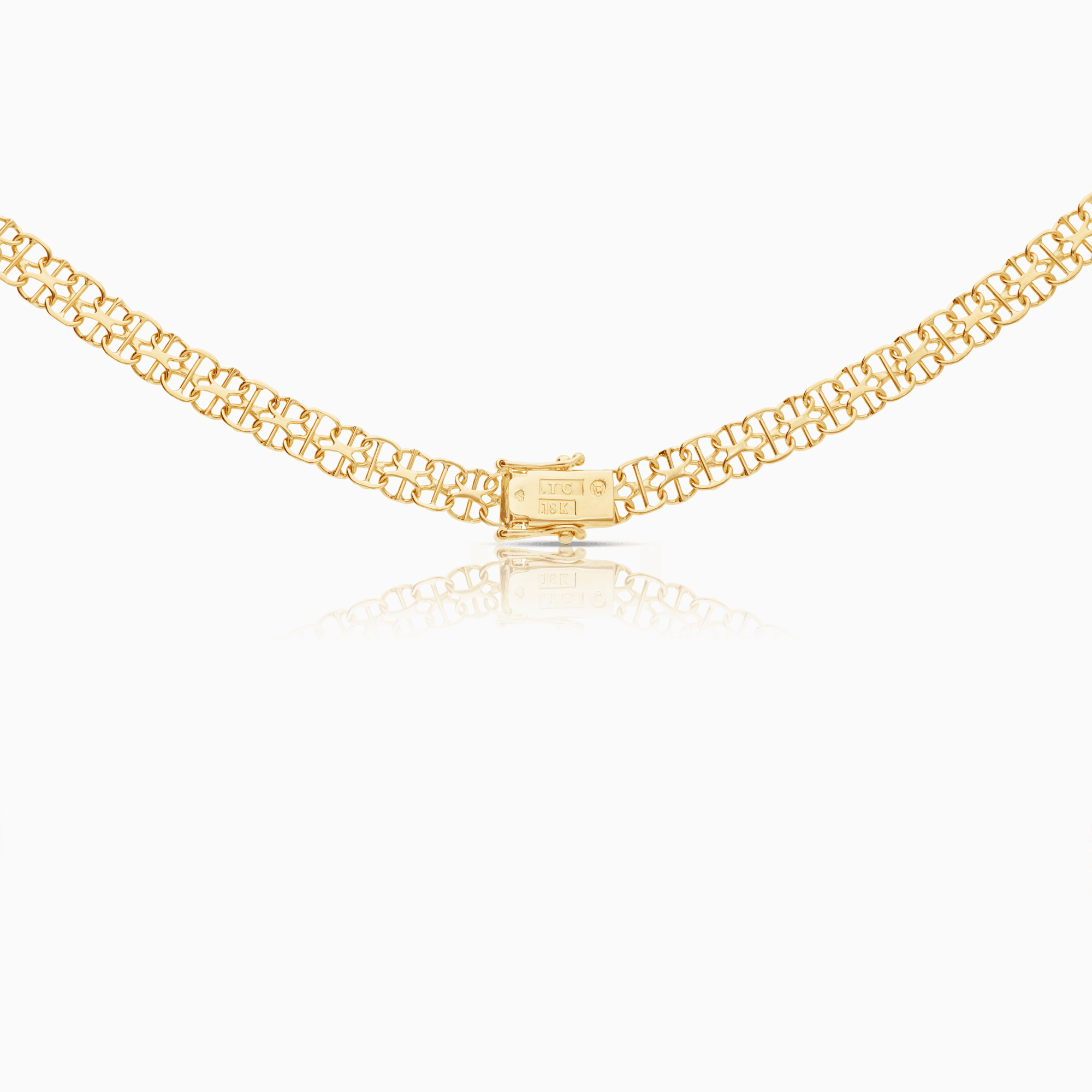 X-link necklace with bar 19.86g 18K gold