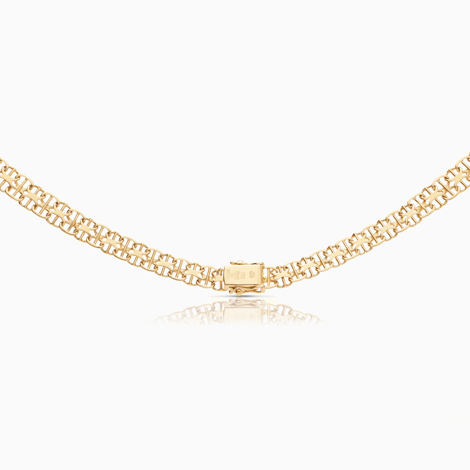 X-Link Necklace with Bar 26.10g 18K Gold