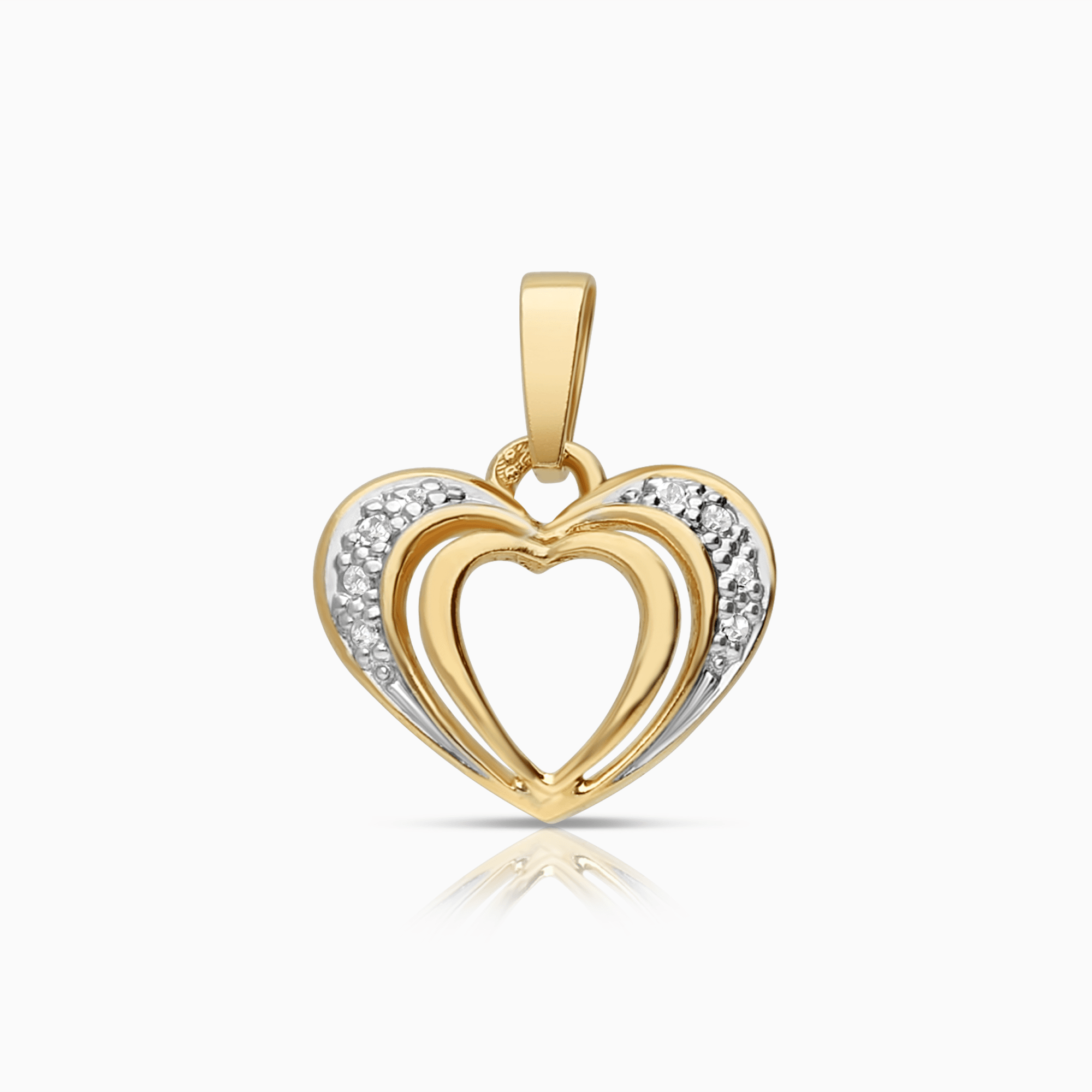 Hängsmycke hjärta 0,01ct 18K guld