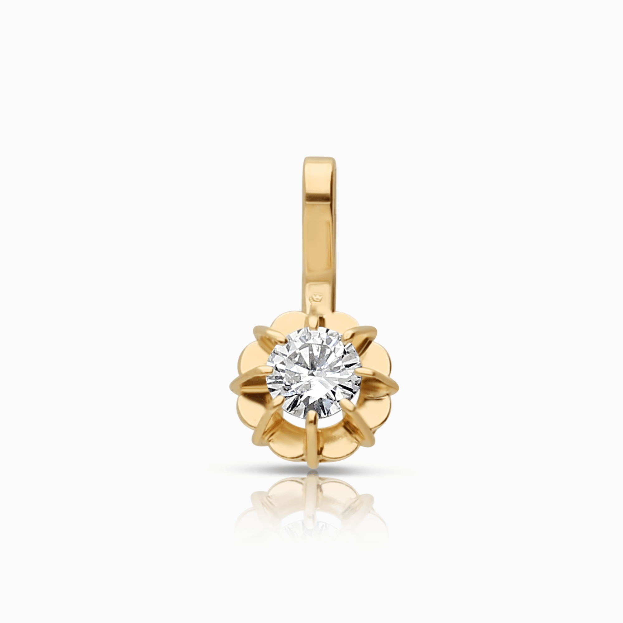 Hängsmycke solitär 0,16ct 18K guld