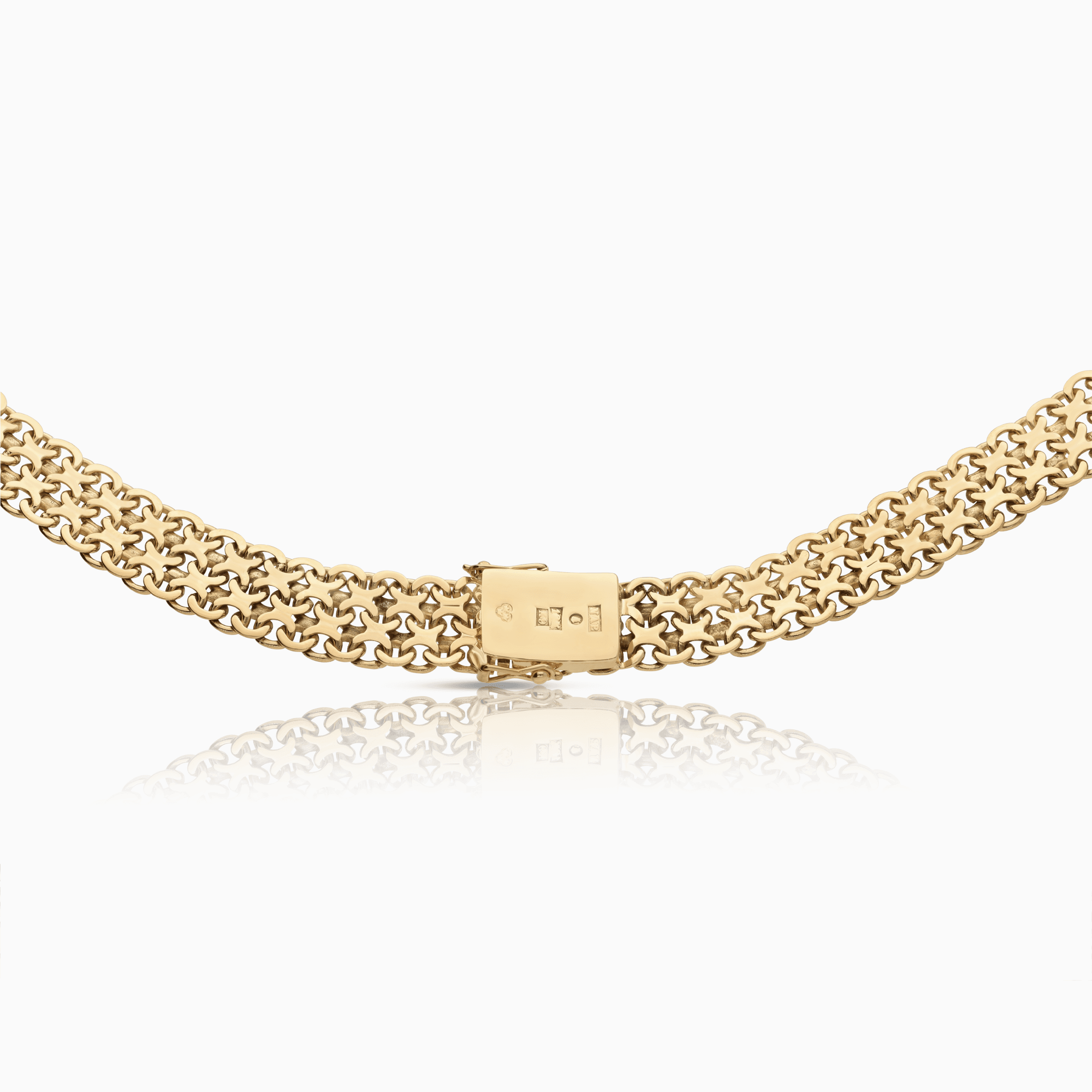 X-link necklace 56.78g 18K gold