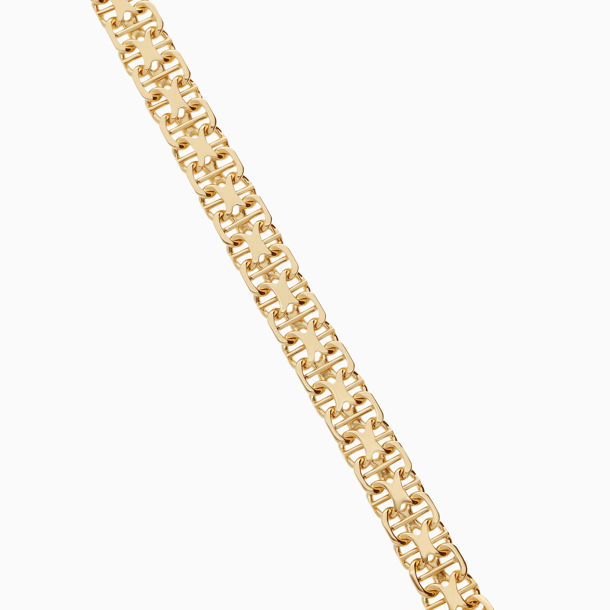 X-link bracelet with bar 16.89g 18K gold