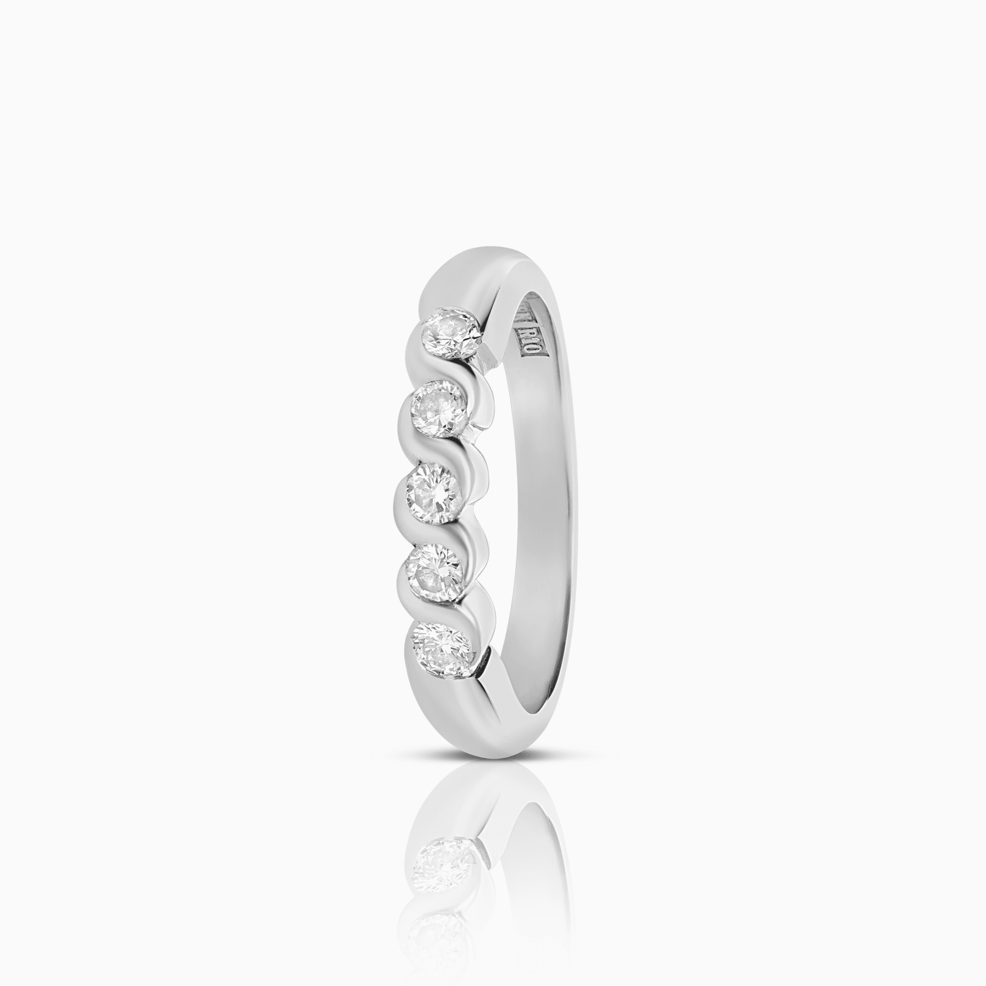 Alliansring 0,25ct 18K vitguld