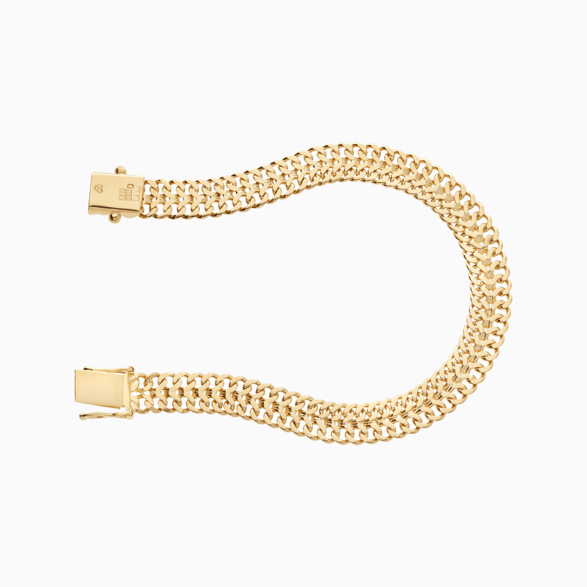 Fishbone bracelet 17.18g 18K gold