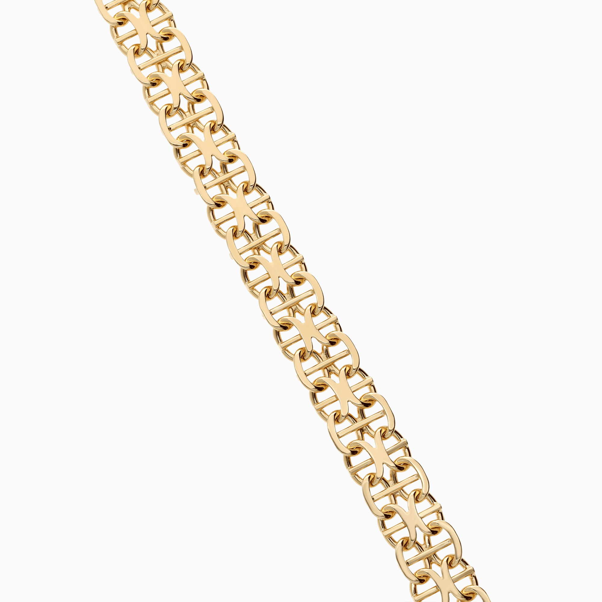 X-link bracelet with bar 19.84g 18K gold