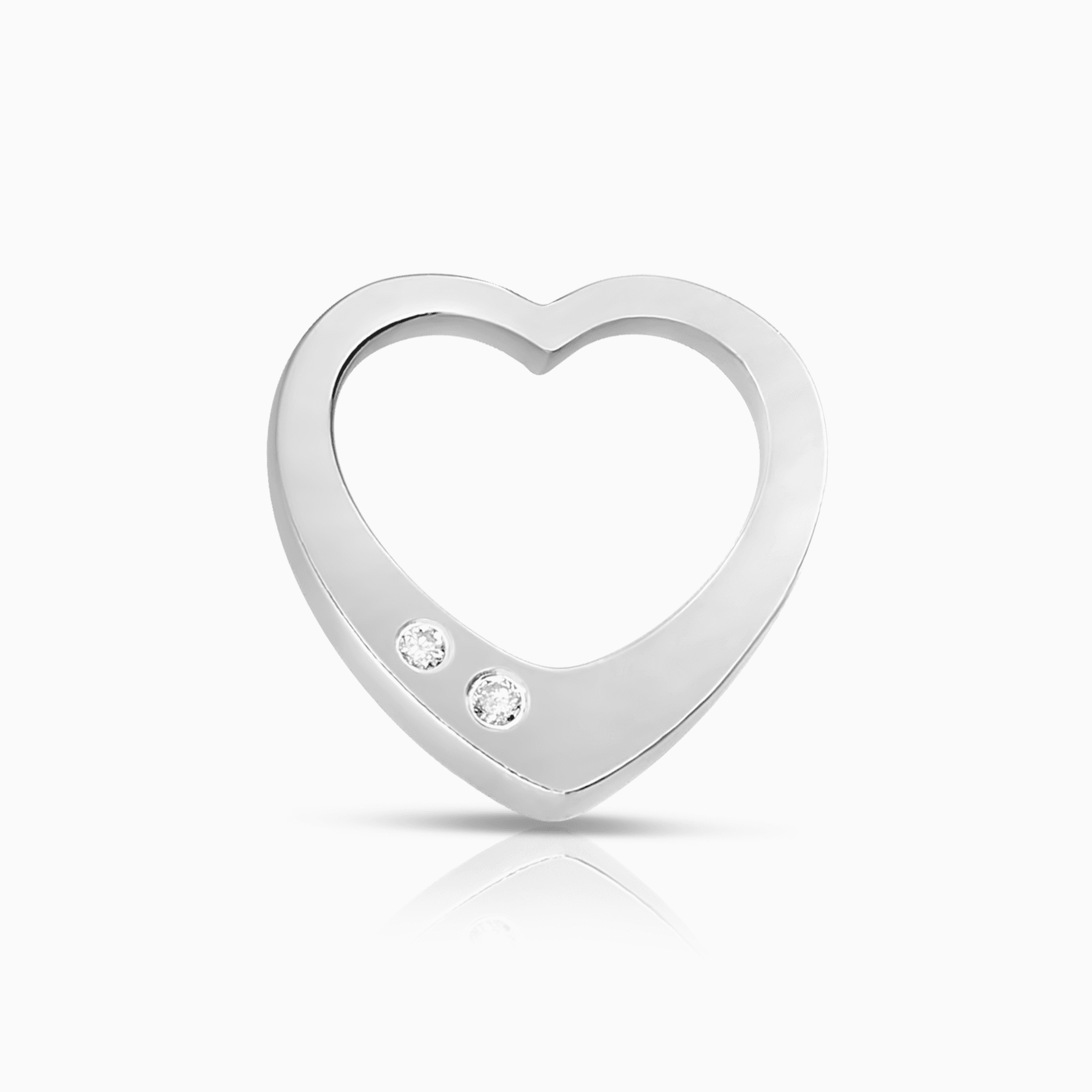 Hängsmycke hjärta 0,02ct 18K vitguld