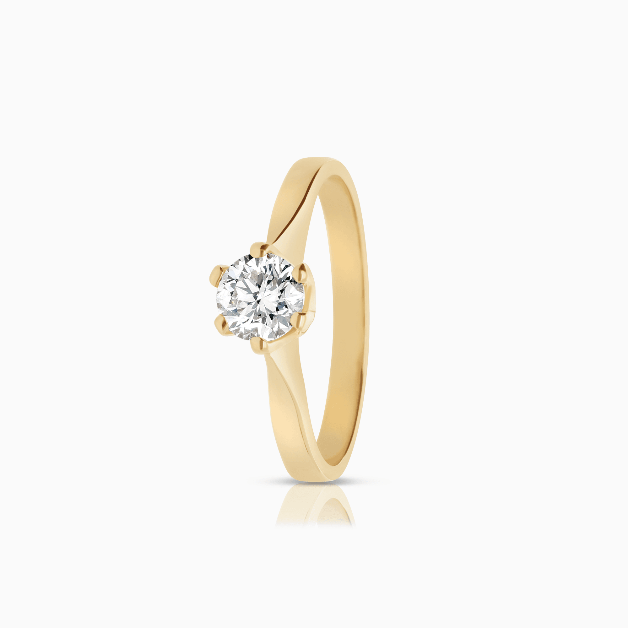 Solitaire ring 0.45ct 18K gold