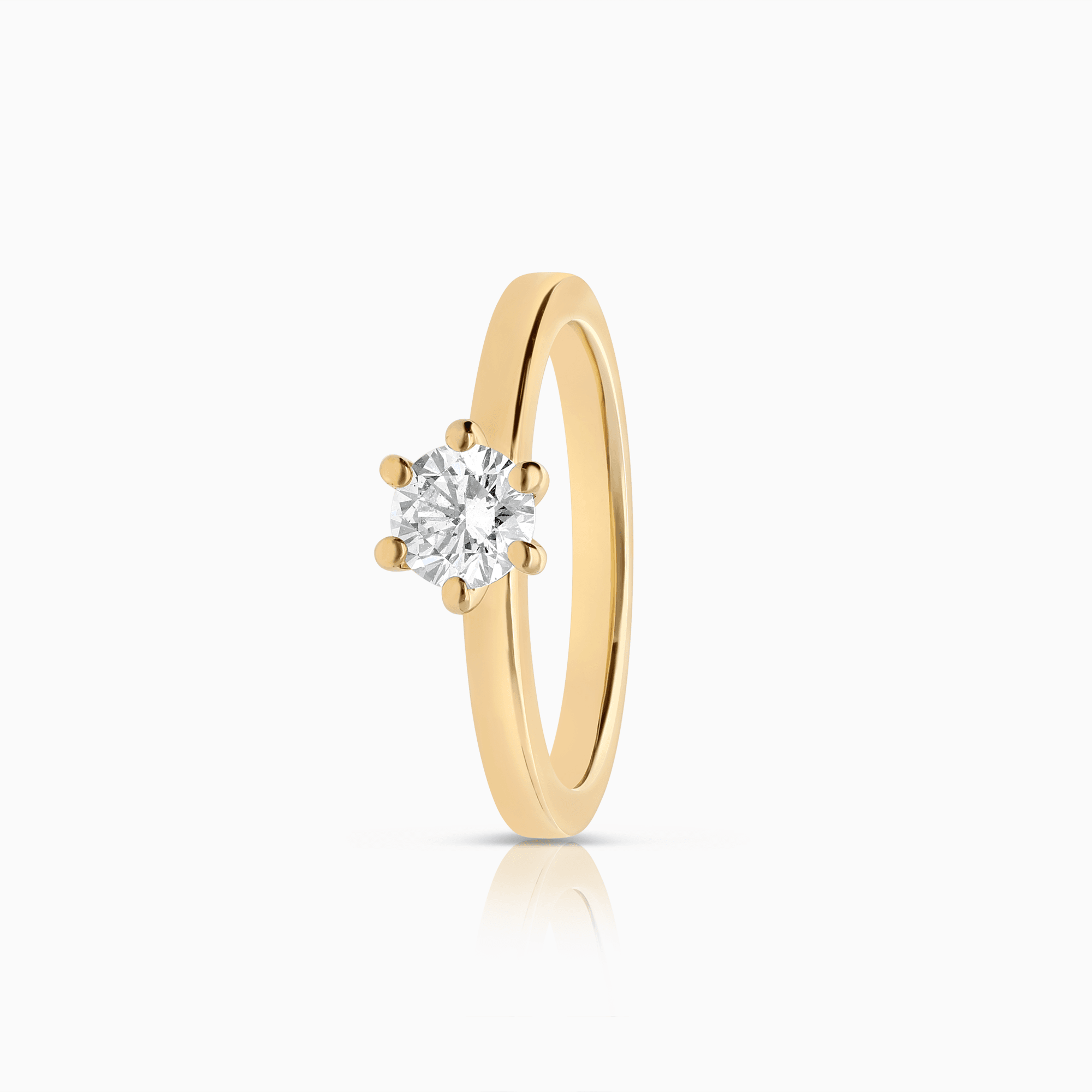 Solitaire ring 0.57ct 18K gold GIA certificate