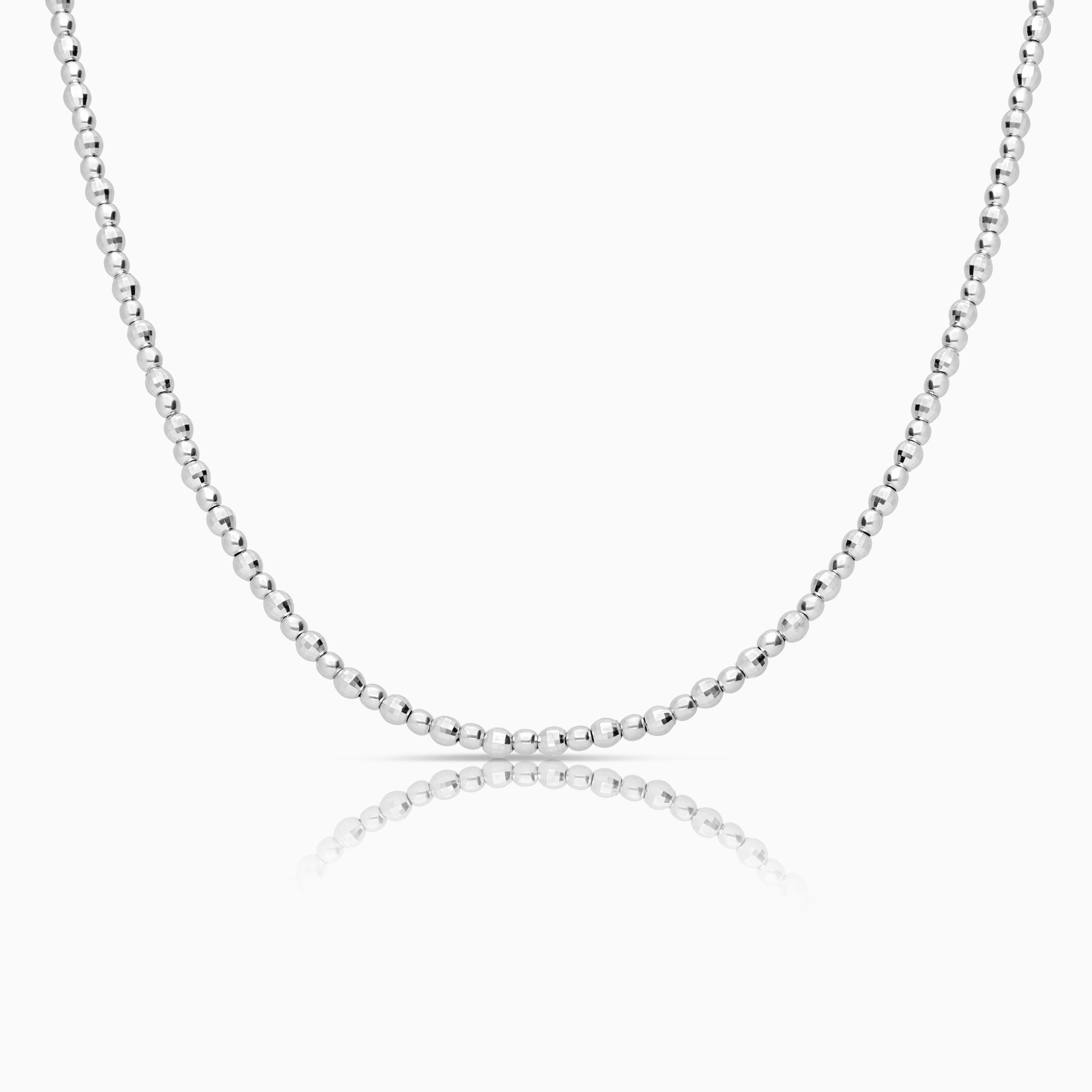 Bead chain 13.98g 18K white gold