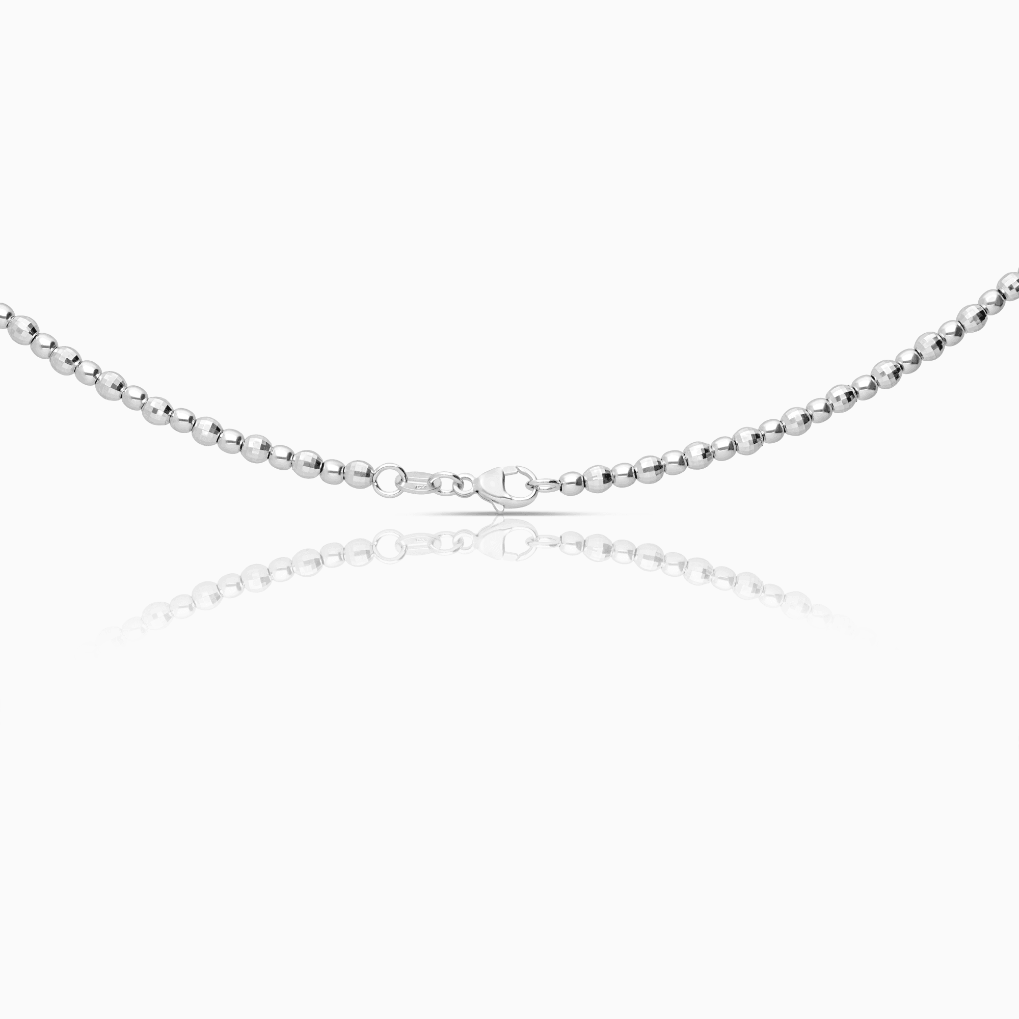 Bead chain 13.98g 18K white gold