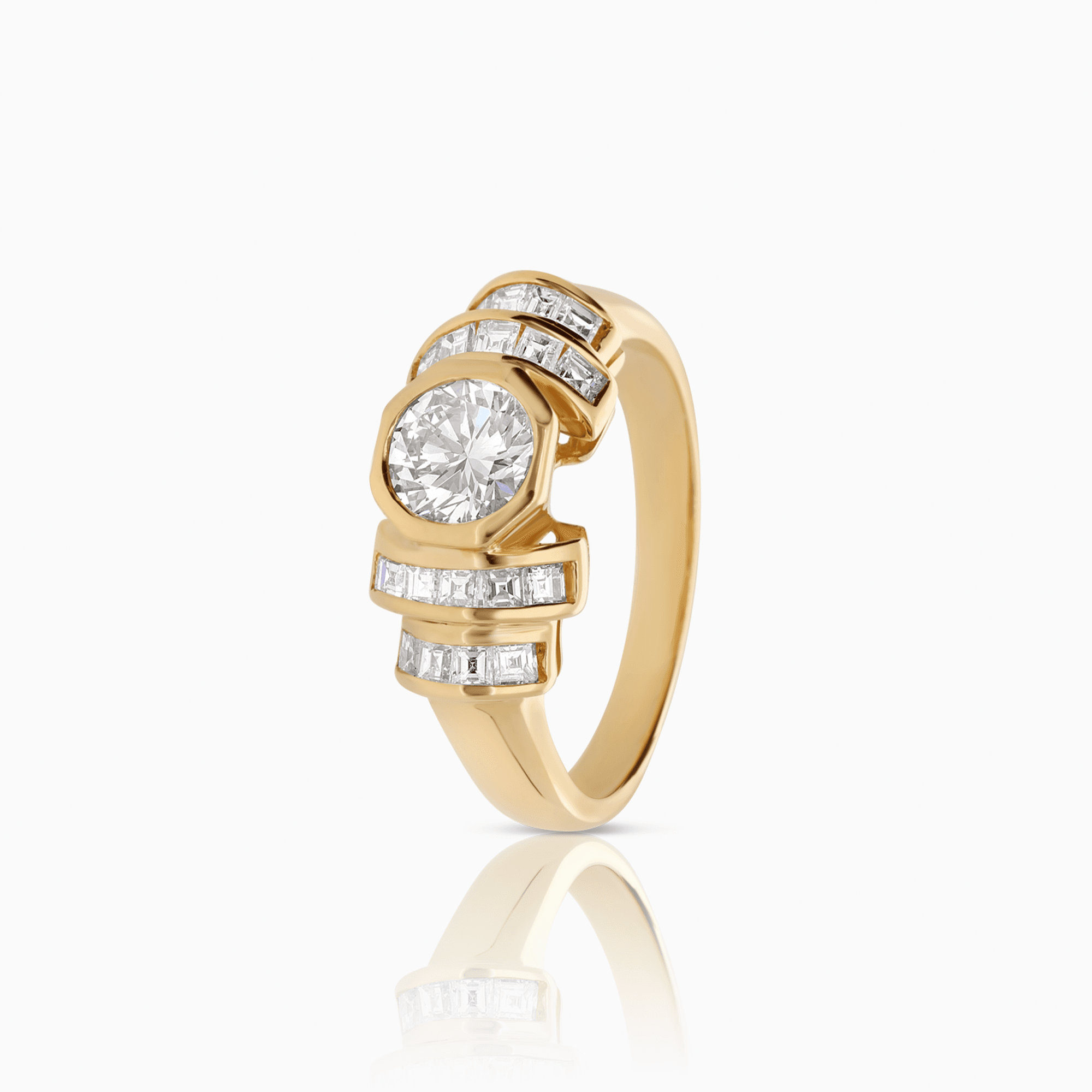 Diamond ring 1.62ct 18K gold