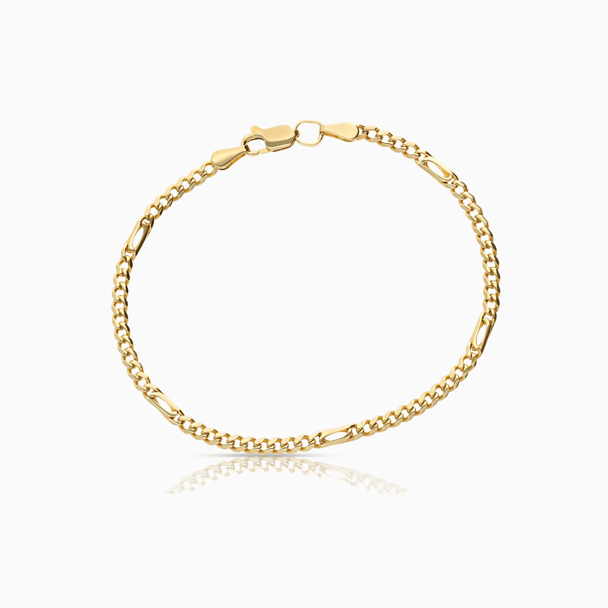 Figaro bracelet 7.25g 14K gold