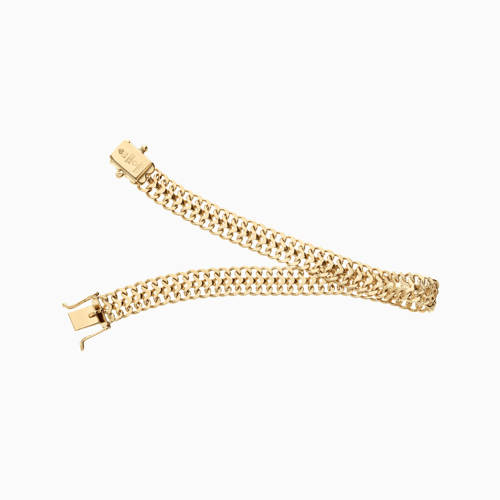 Fishbone bracelet 14.42g 18K gold